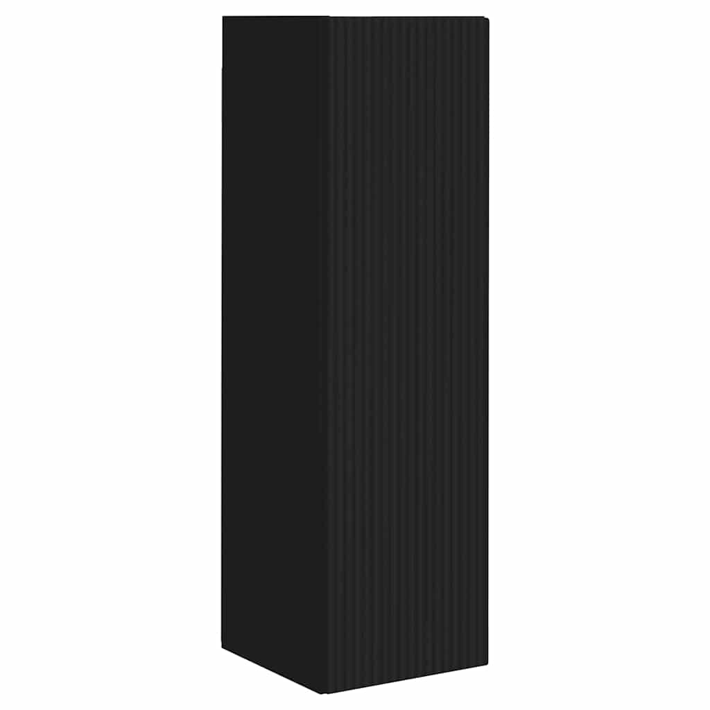 TV zidni ormar Zidne Crna 30 x 31 x 100 cm Konstruirano drvo