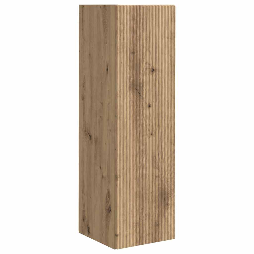 TV zidni ormar 2 pcs Umjetnička hrastovina 30 x 31 x 100 cm