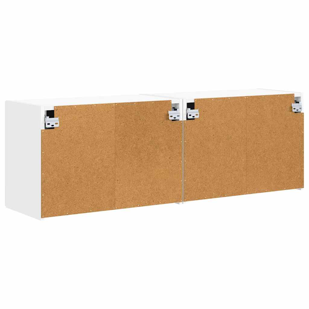 TV zidni ormar 2 pcs Bijelo 59,5 x 31 x 40 cm Konstruirano drvo