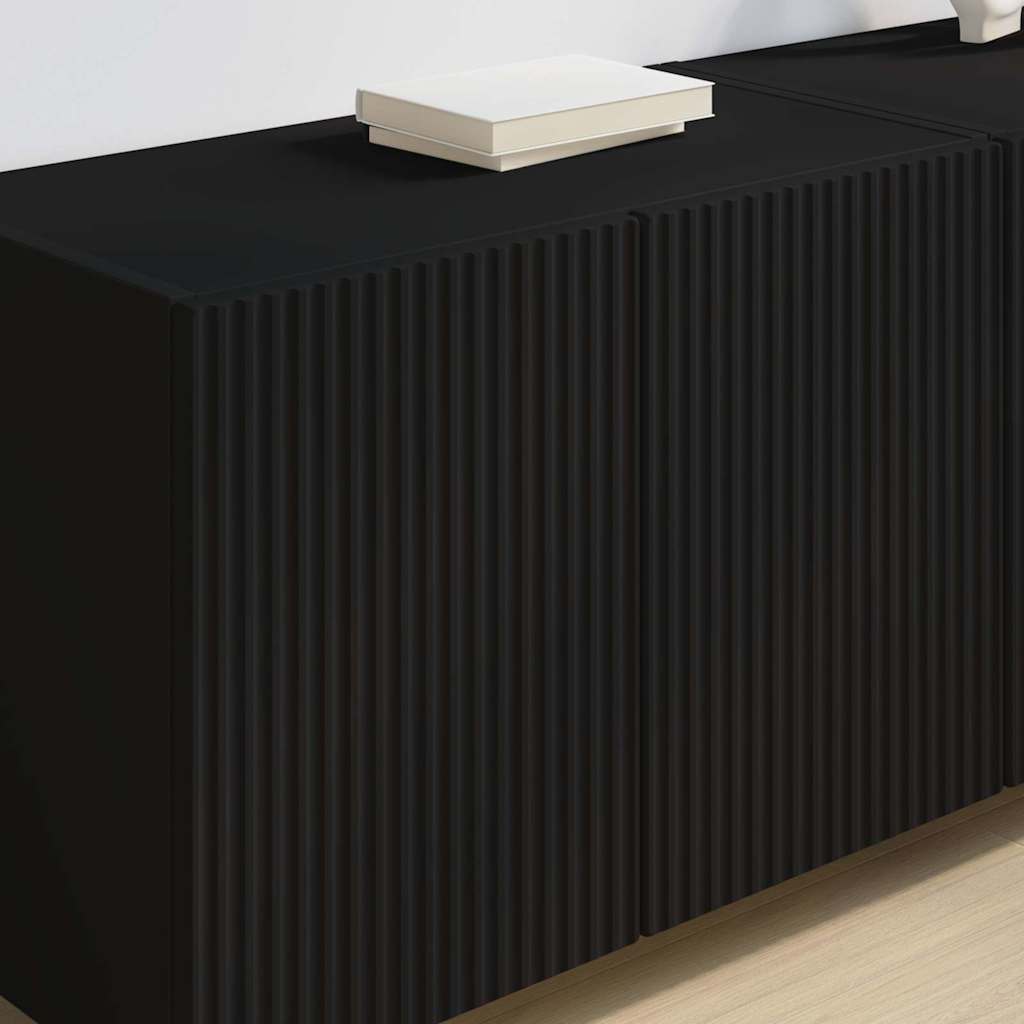 TV zidni ormar 2 pcs Crna 59,5 x 31 x 40 cm Konstruirano drvo