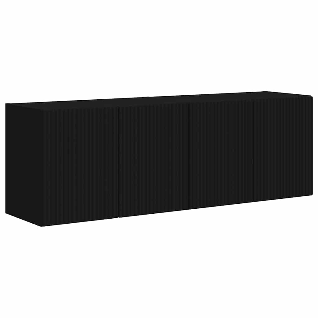 TV zidni ormar 2 pcs Crna 59,5 x 31 x 40 cm Konstruirano drvo