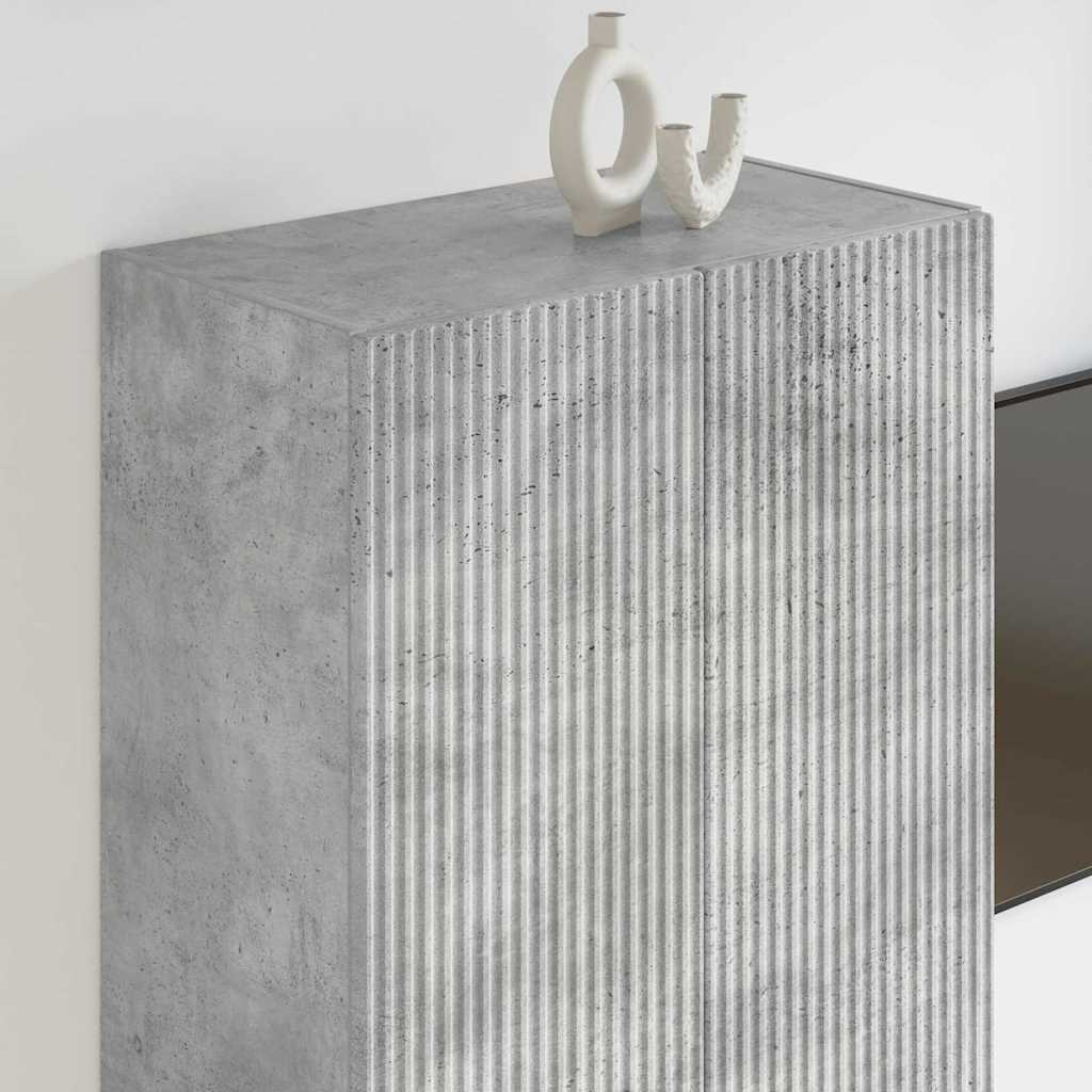 TV zidni ormar Zidne Betonski sivi 59,5 x 31 x 100 cm