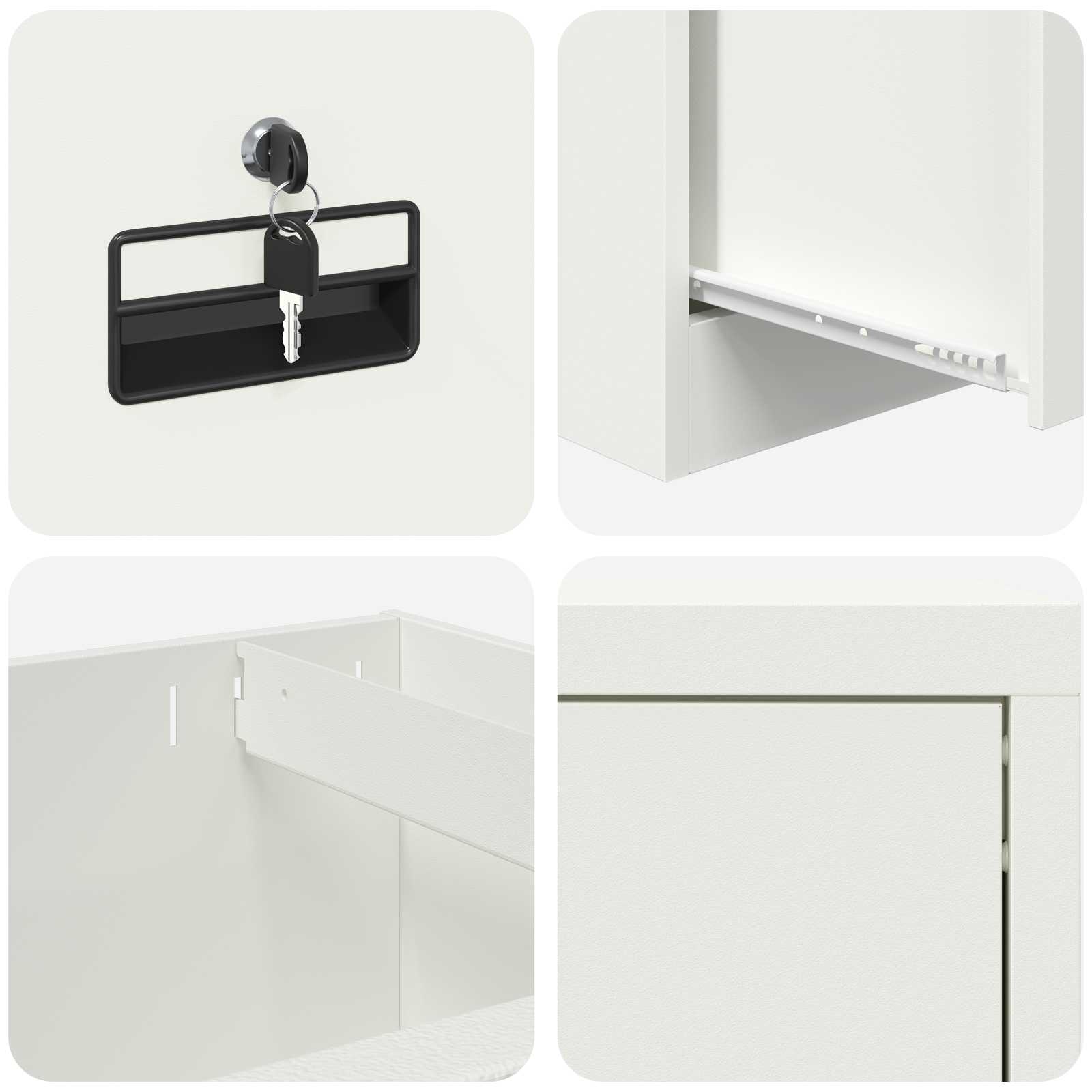 Kabinet za datoteke s ladicama Bijelo 45,5 x 42 x 74,5 cm