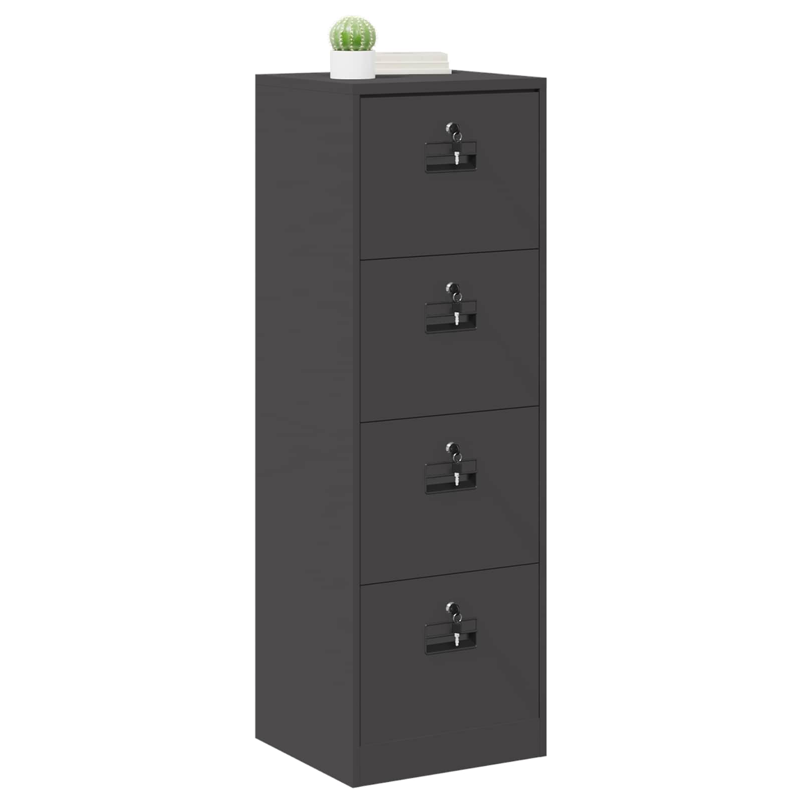 Kabinet za datoteke s ladicama Crna 45,5 x 42 x 139 cm