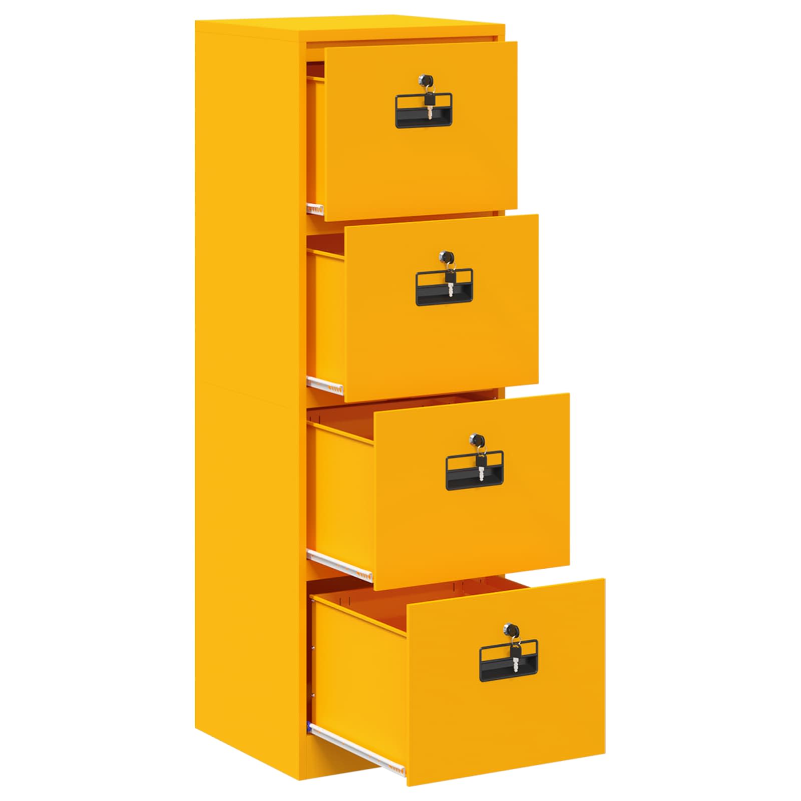 Kabinet za datoteke s ladicama Žuta 45,5 x 42 x 139 cm