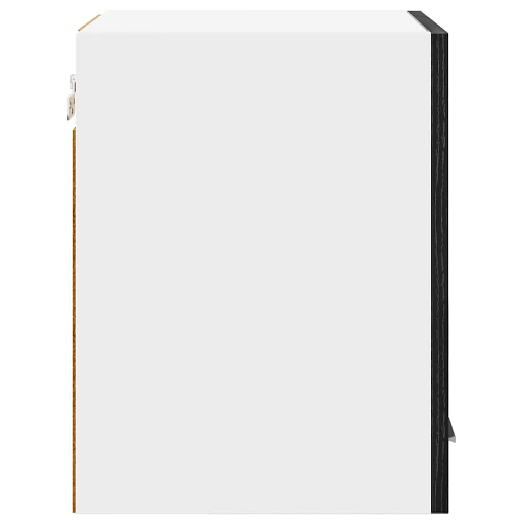 Viseći ormarić 2 pcs Crni hrast i bijela 30 x 31 x 40 cm
