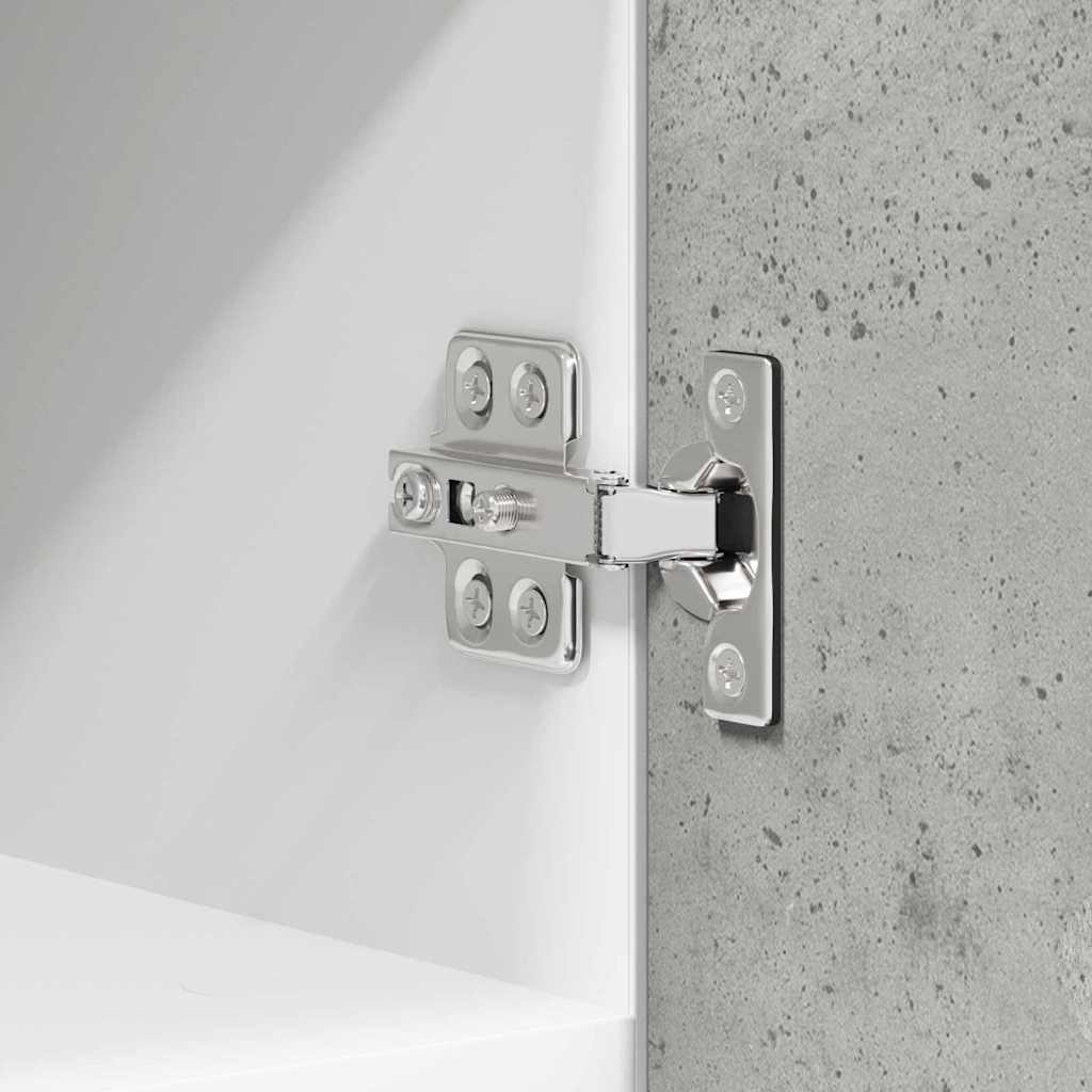 Viseći ormarić 2 pcs Beton siva i bijela 30 x 31 x 40 cm