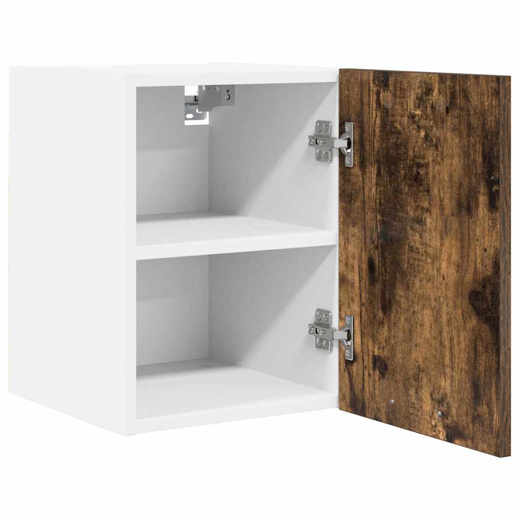 Viseći ormarić 2 pcs Dimljeni hrast i bijela 30 x 31 x 40 cm