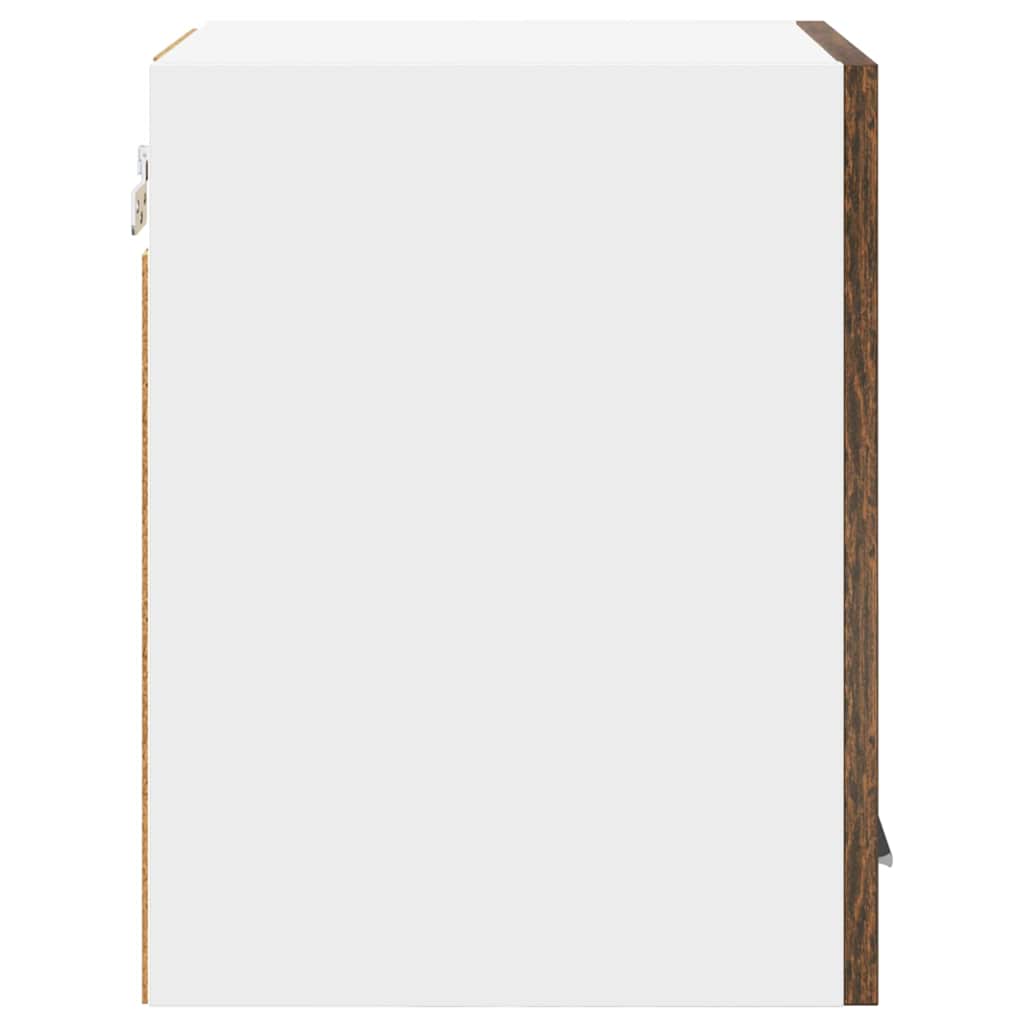 Viseći ormarić 2 pcs Dimljeni hrast i bijela 30 x 31 x 40 cm