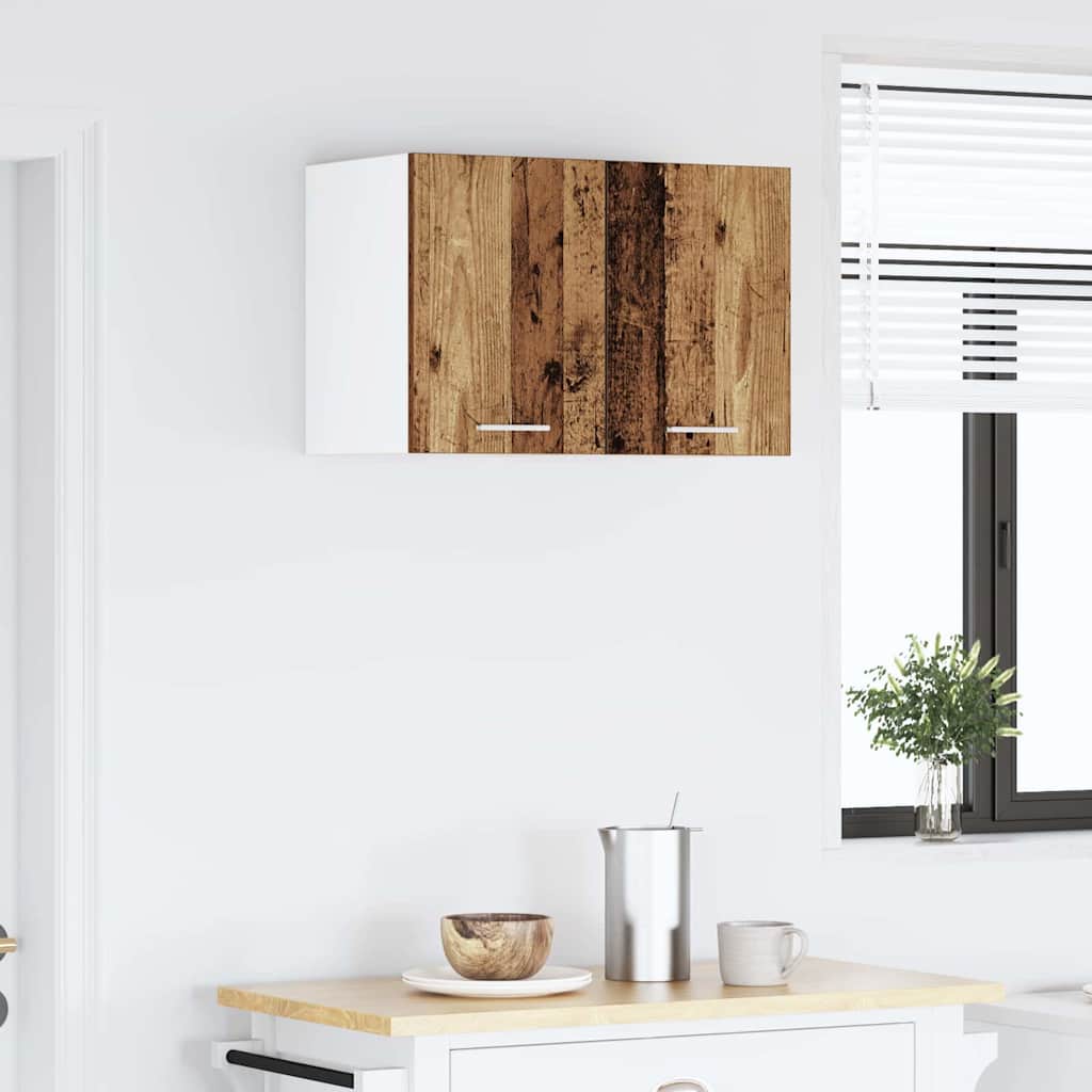 Viseći ormarić 2 pcs Stari drvo i bijela 30 x 31 x 40 cm