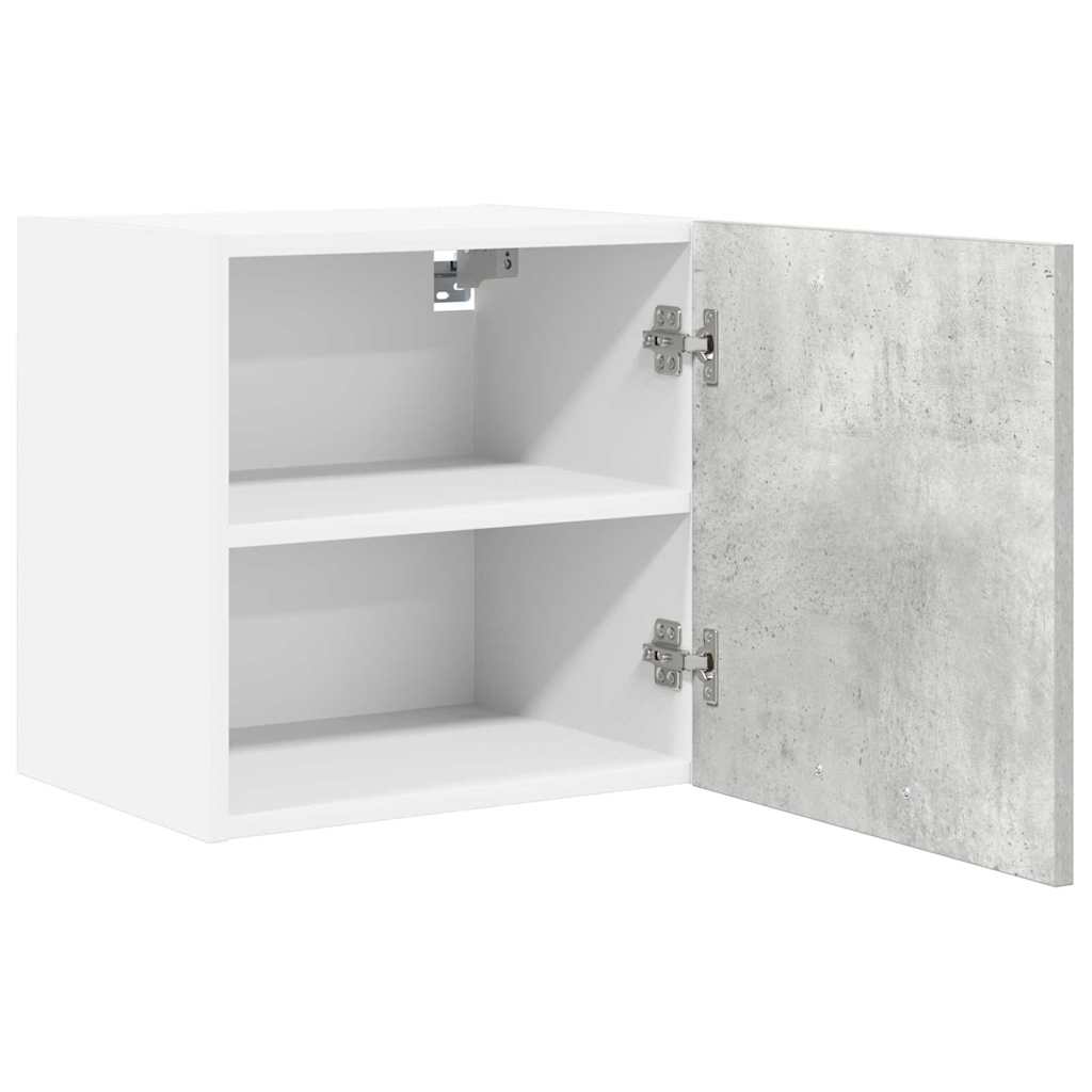 Viseći ormarić 2 pcs Beton siva i bijela 40 x 31 x 40 cm