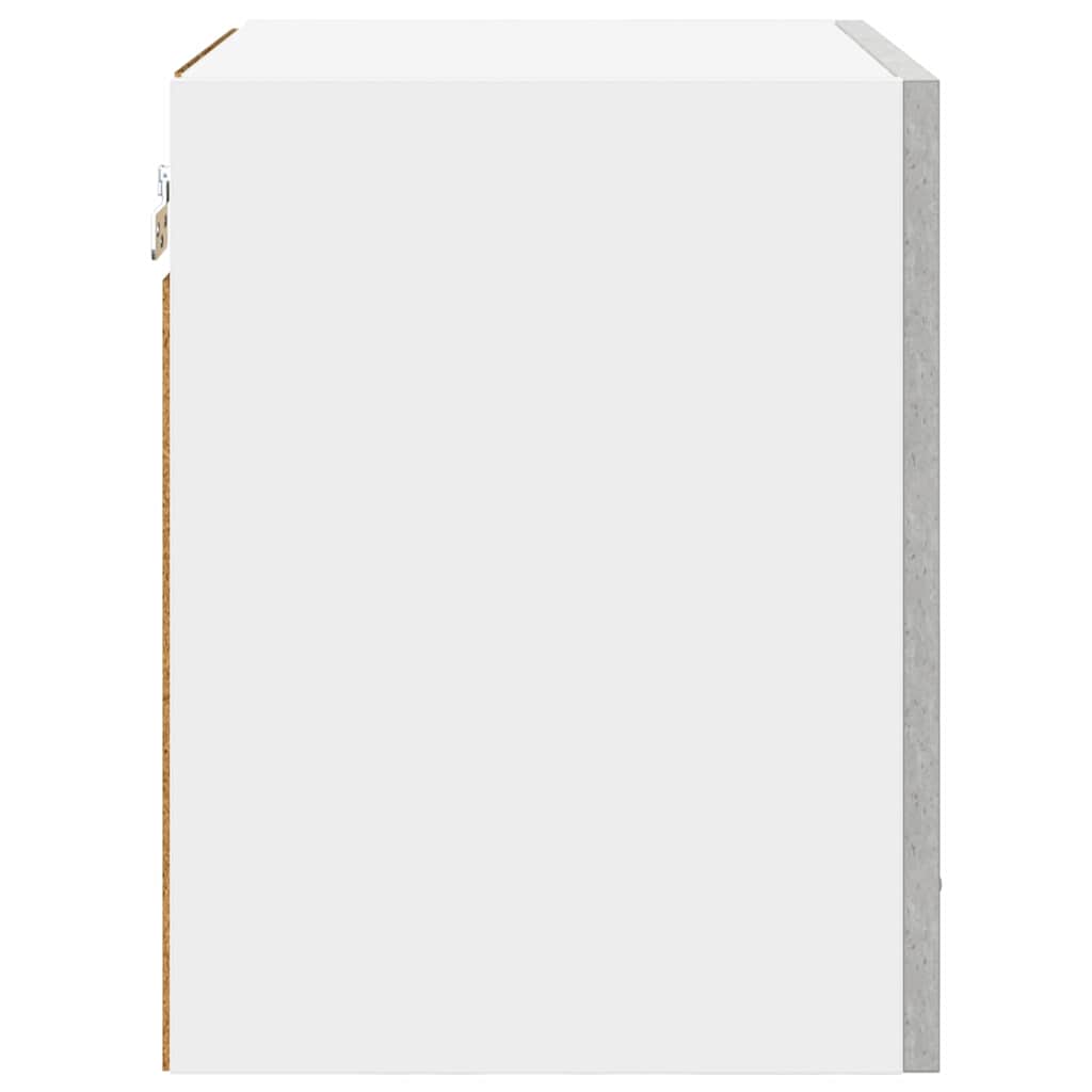 Viseći ormarić 2 pcs Beton siva i bijela 40 x 31 x 40 cm