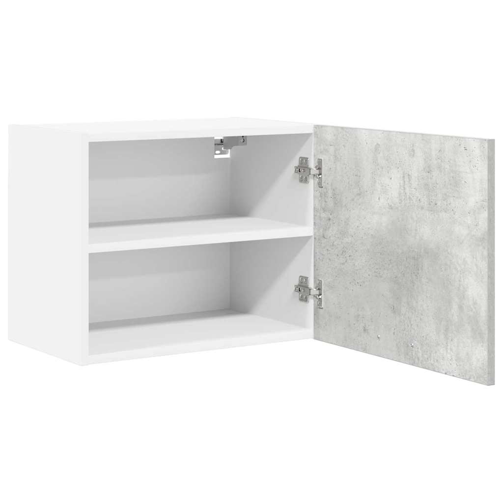 Viseći ormarić 2 pcs Beton siva i bijela 50 x 31 x 40 cm