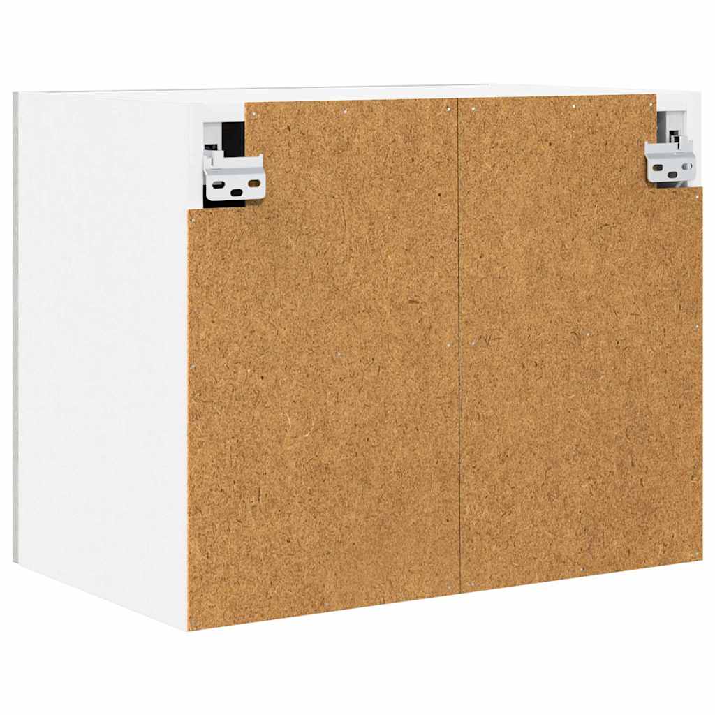 Viseći ormarić 2 pcs Beton siva i bijela 50 x 31 x 40 cm