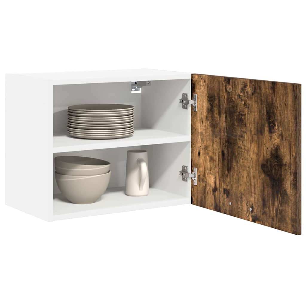 Viseći ormarić 2 pcs Dimljeni hrast i bijela 50 x 31 x 40 cm