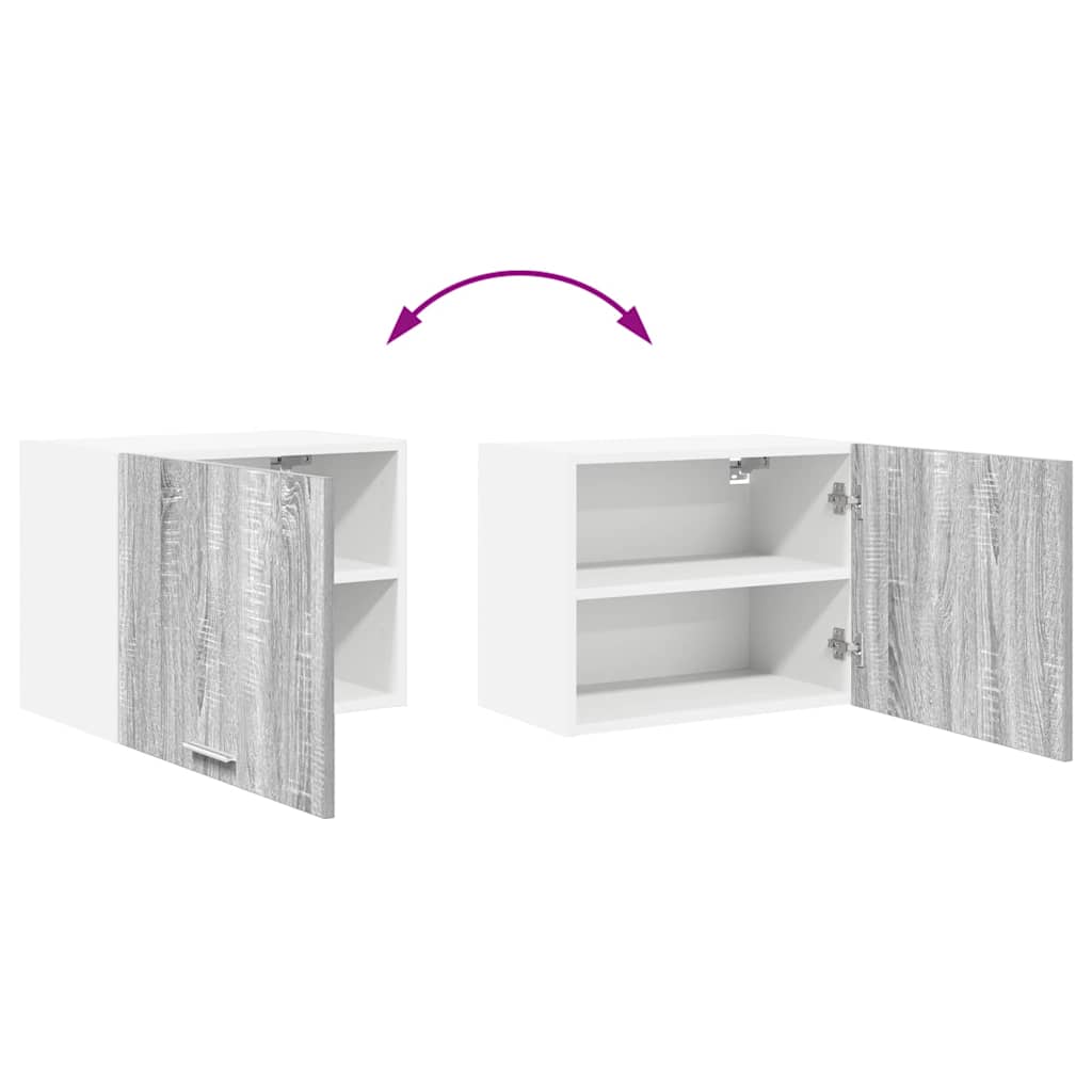 Viseći ormarić 2 pcs Siva Sonoma i bijela 50 x 31 x 40 cm