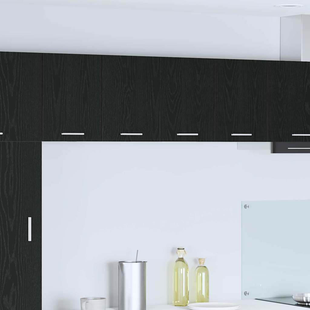Viseći ormarić 2 pcs Crni hrast i bijela 60 x 31 x 40 cm