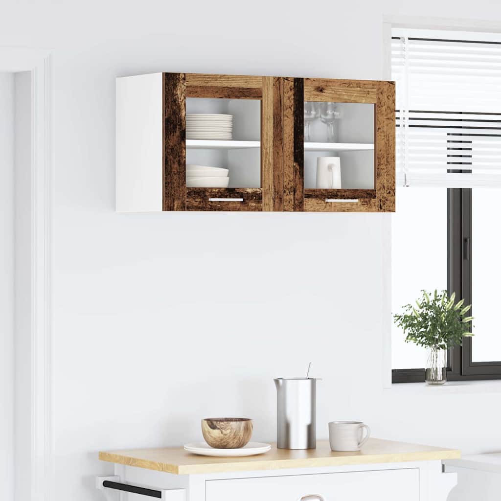 Viseći ormarić s pohranom 2 pcs Staro drvo 40 x 31 x 40 cm