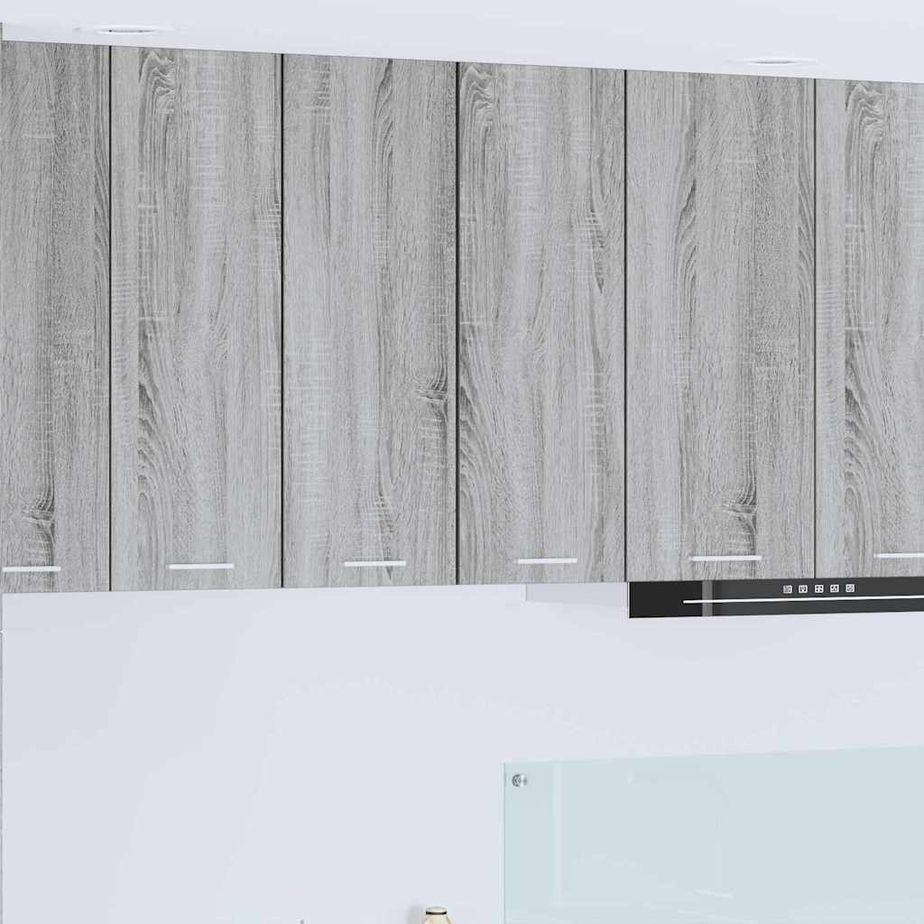 Viseći ormarić 2 pcs Siva Sonoma i bijela 30 x 31 x 80 cm