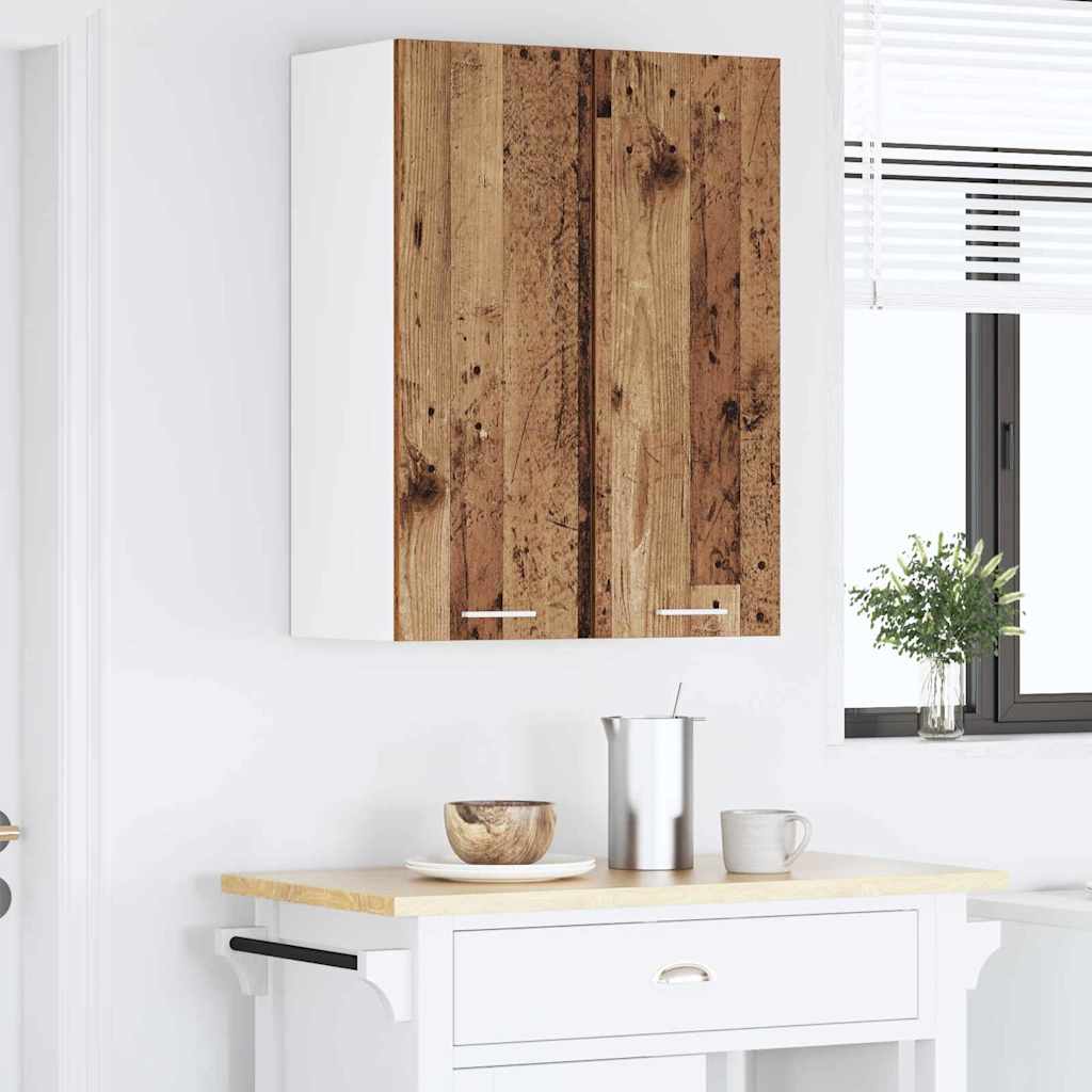 Viseći ormarić 2 pcs Stari drvo i bijela 30 x 31 x 80 cm