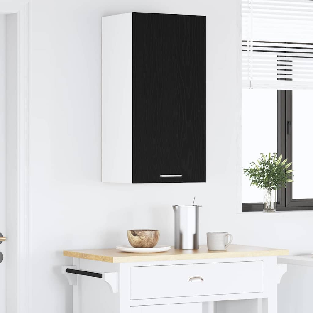 Viseći ormarić Riga Crni hrast i bijela 40 x 31 x 80 cm