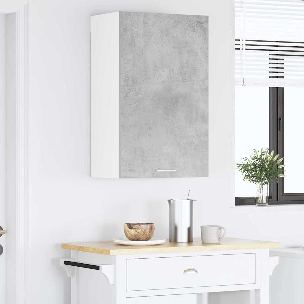 Viseći ormarić s pohranom Beton siva i bijela 50 x 31 x 80 cm
