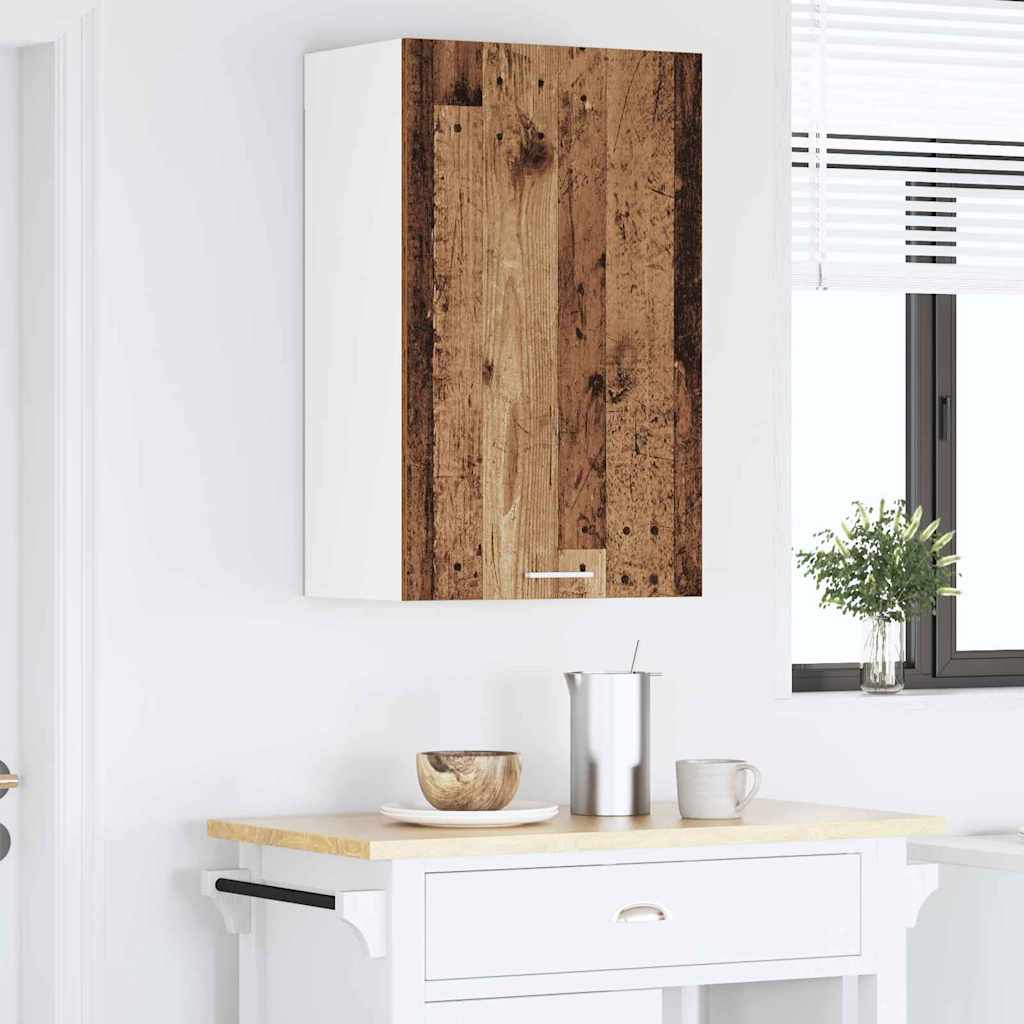 Viseći ormarić s pohranom Stari drvo i bijela 50 x 31 x 80 cm