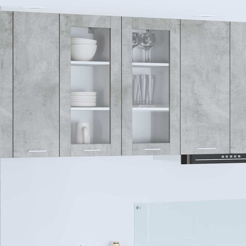 Viseći ormarić s pohranom 2 pcs Betonski sivi 40 x 31 x 80 cm
