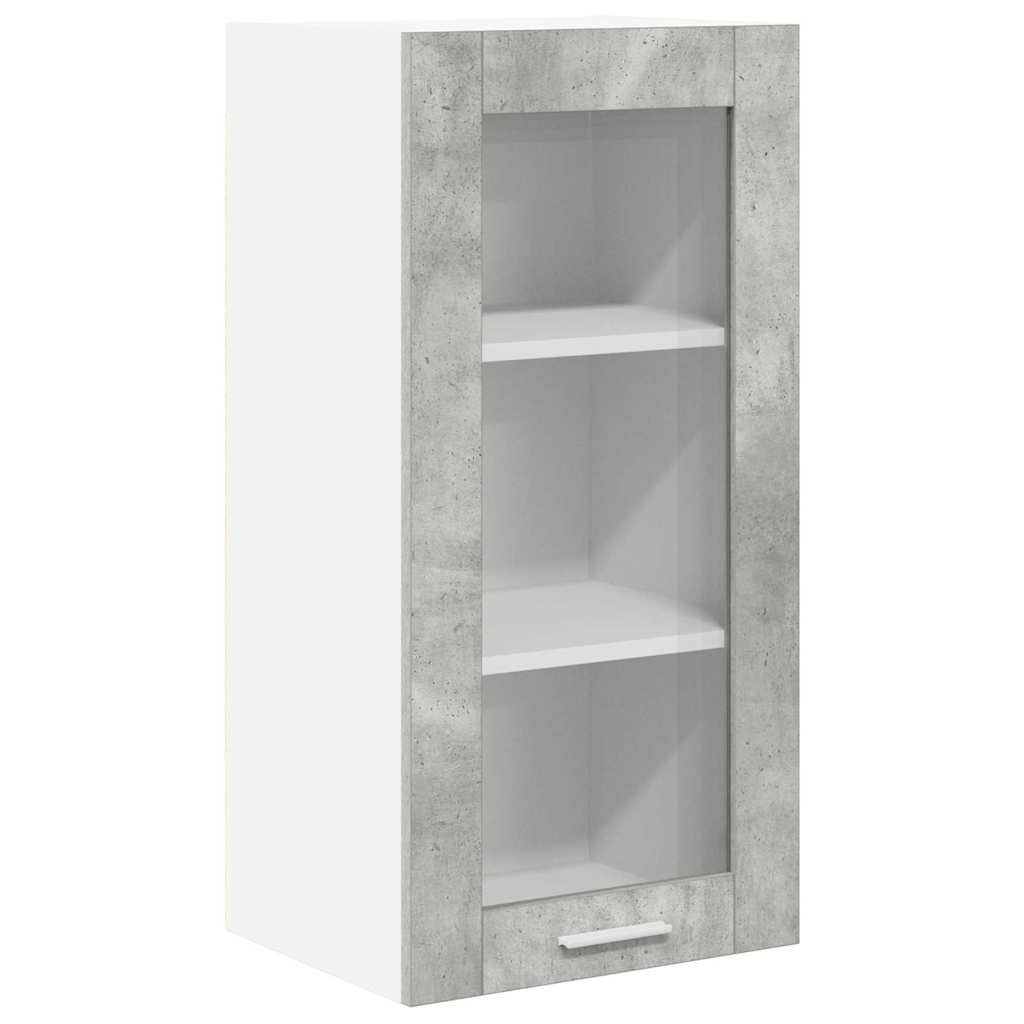 Viseći ormarić s pohranom 2 pcs Betonski sivi 40 x 31 x 80 cm