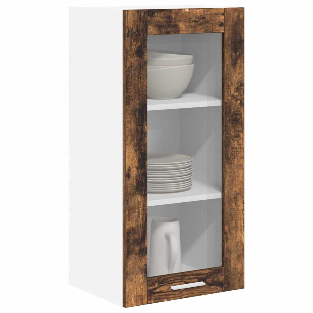 Viseći ormarić s pohranom 2 pcs Dimljeni hrast 40 x 31 x 80 cm