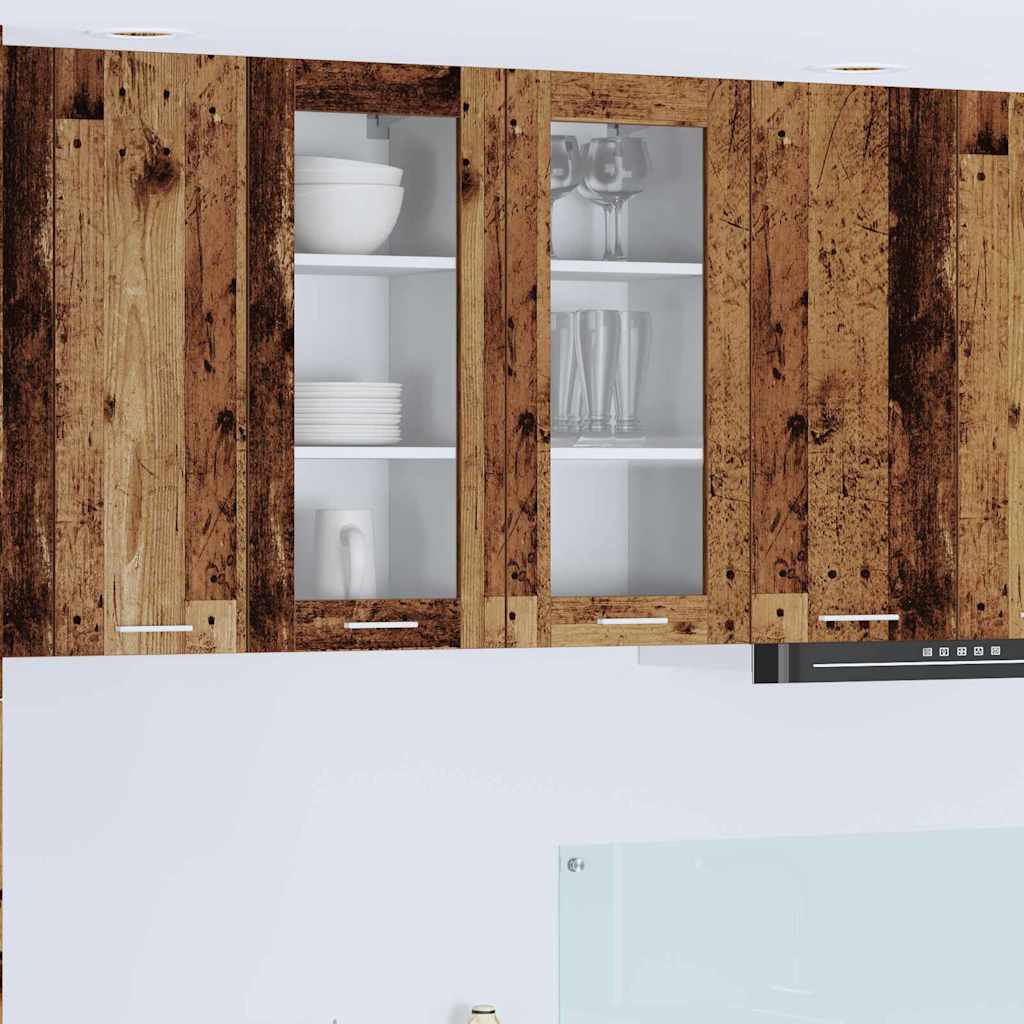 Viseći ormarić s pohranom 2 pcs Staro drvo 40 x 31 x 80 cm