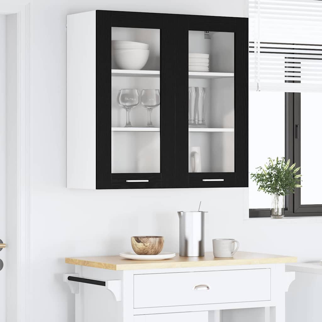 Viseći ormarić Crni hrast 80 x 31 x 80 cm Konstruirano drvo