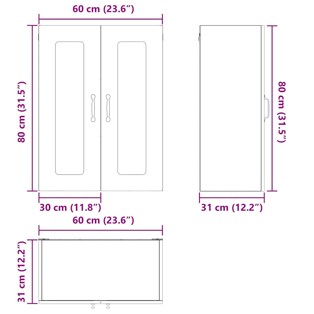 Ploča za perilicu posuđa Kalmar Sonoma hrast 60 x 31 x 80 cm