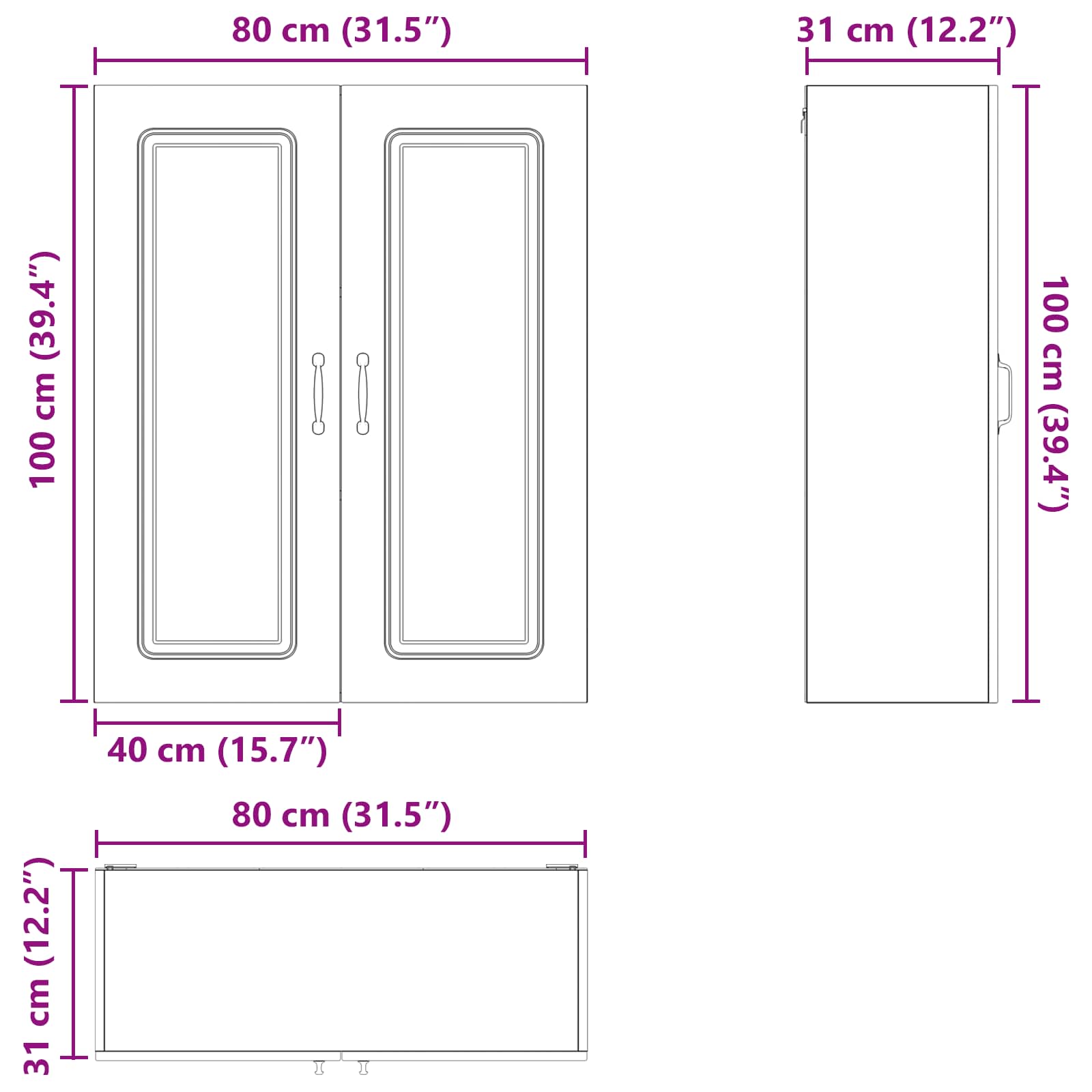 Ploča za perilicu posuđa Kalmar Smeđi hrast 80 x 31 x 100 cm