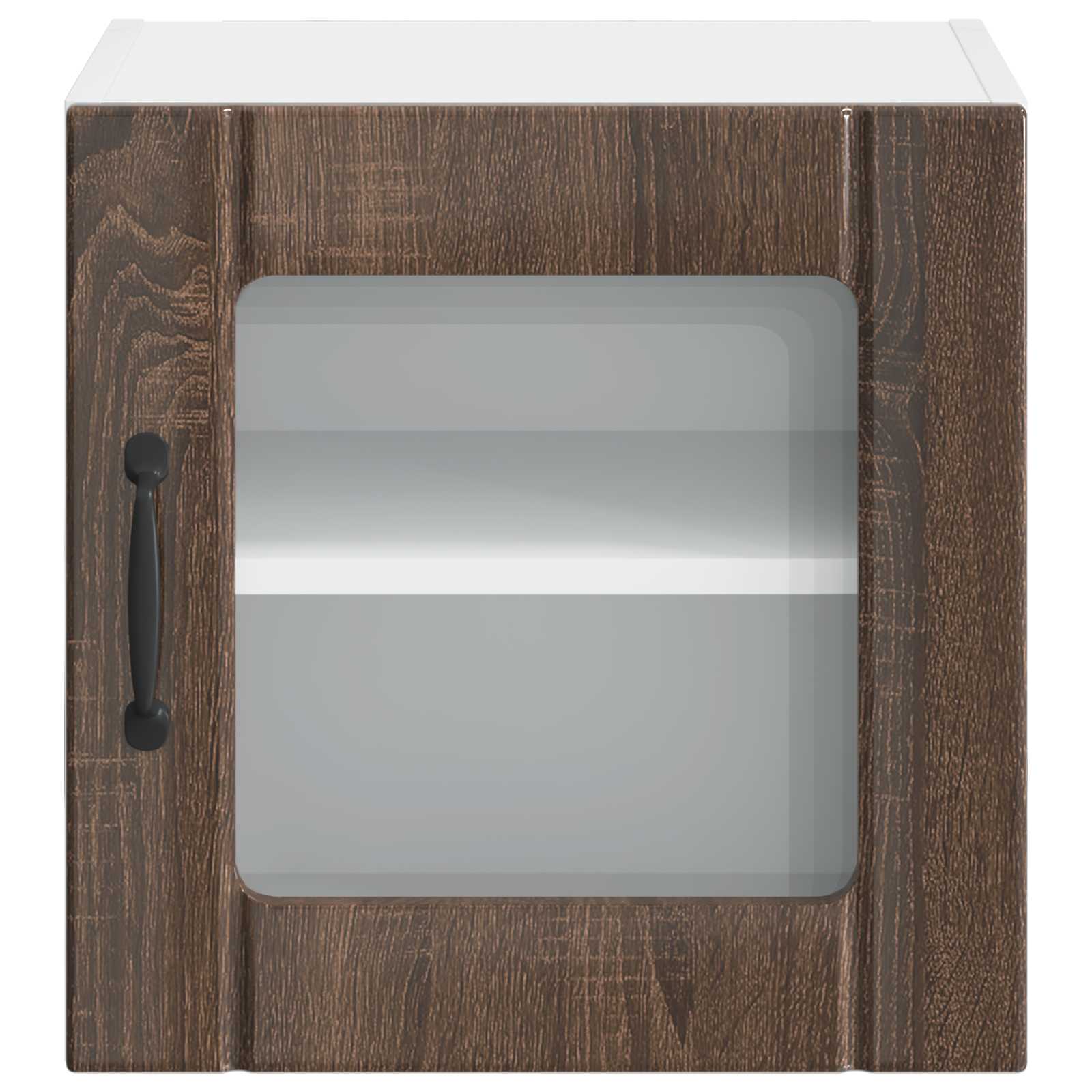 Zidni stakleni ormarić Lucca 2 pcs Smeđi hrast 40 x 31 x 40 cm