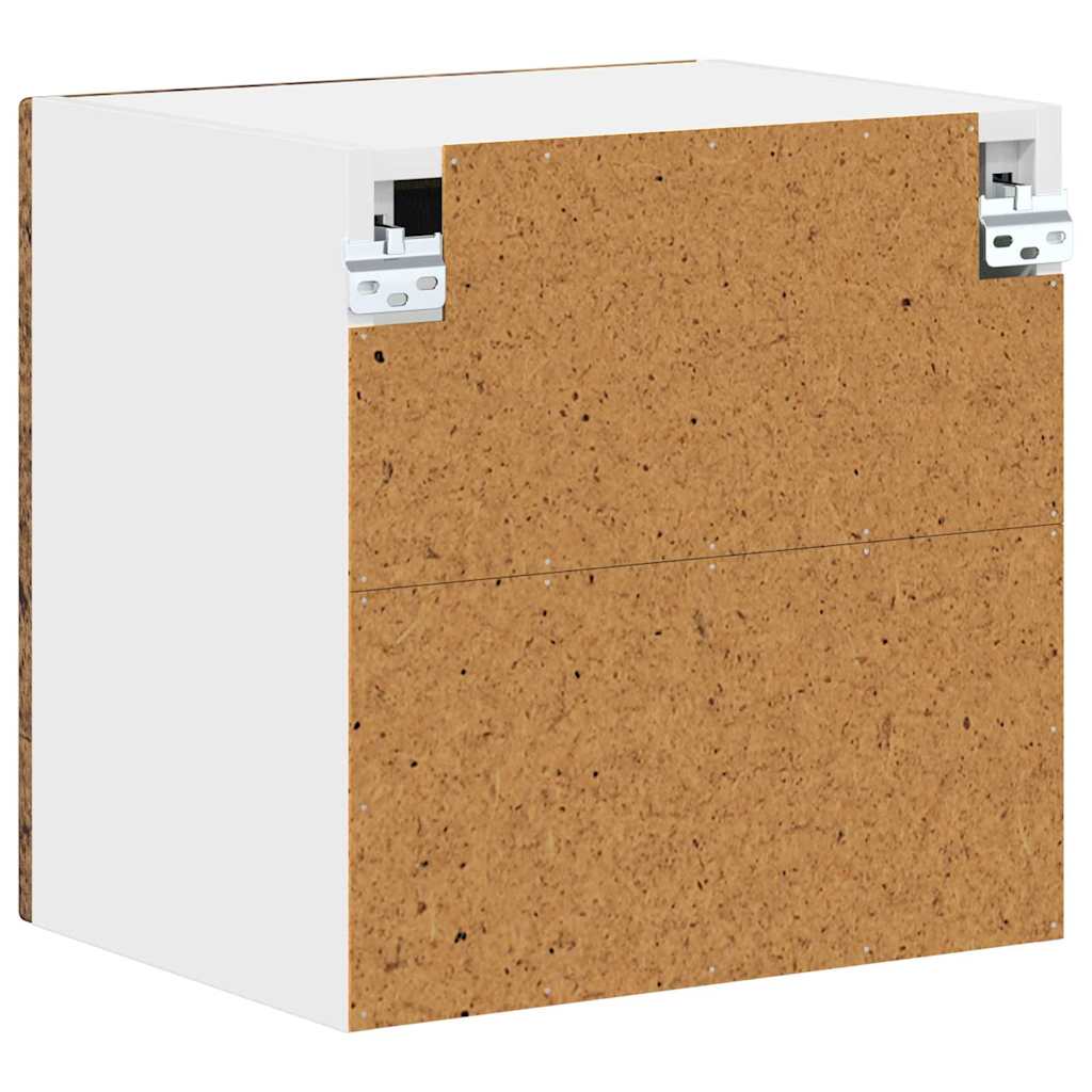 Zidni stakleni ormarić Lucca 2 pcs Staro drvo 40 x 31 x 40 cm