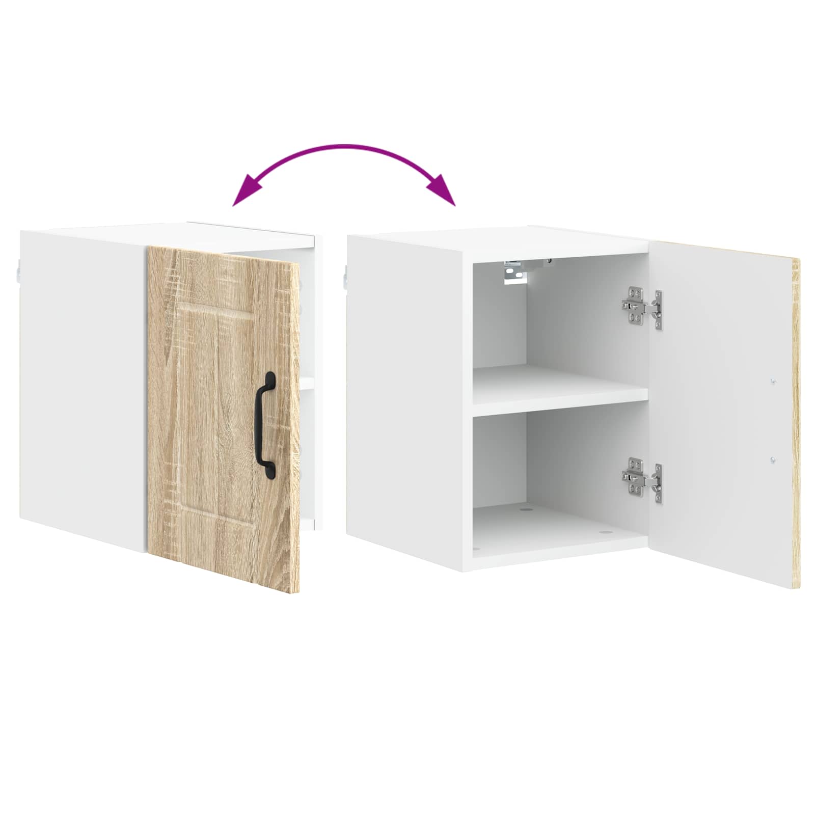 Ormar za Zid Lucca 2 pcs Hrast sonoma 30 x 31 x 40 cm
