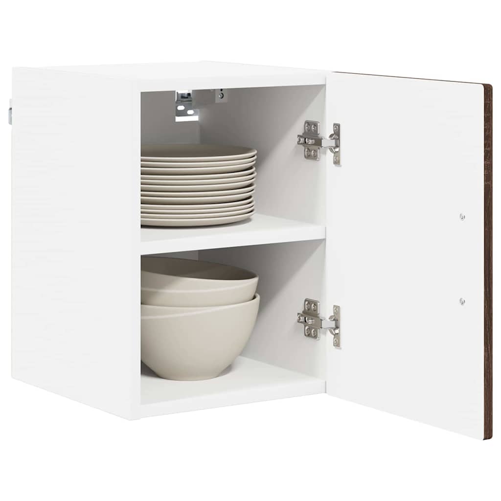 Ormar za Zid Lucca 2 pcs Smeđi hrast 30 x 31 x 40 cm