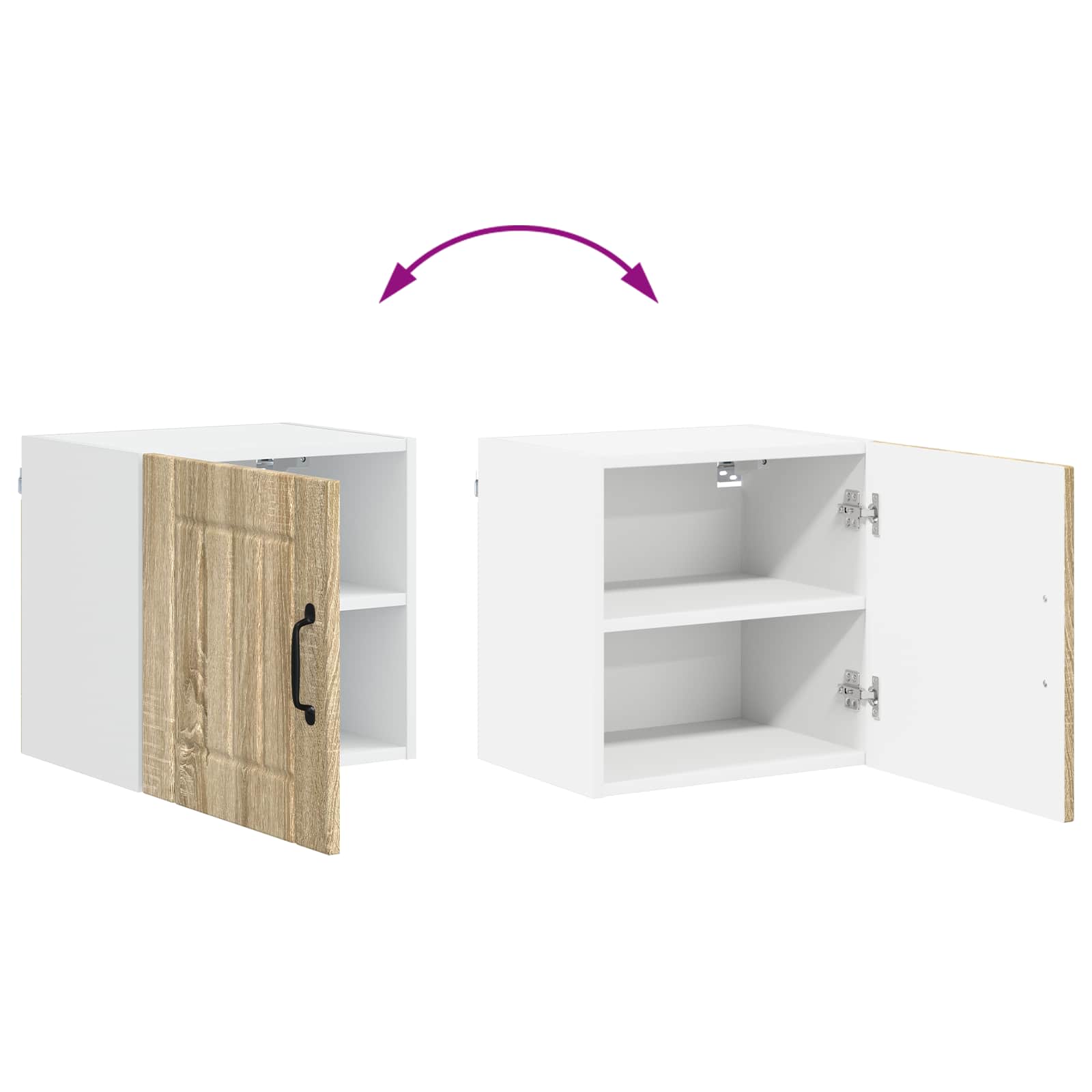 Ormar za Zid Lucca 2 pcs Hrast sonoma 40 x 31 x 40 cm