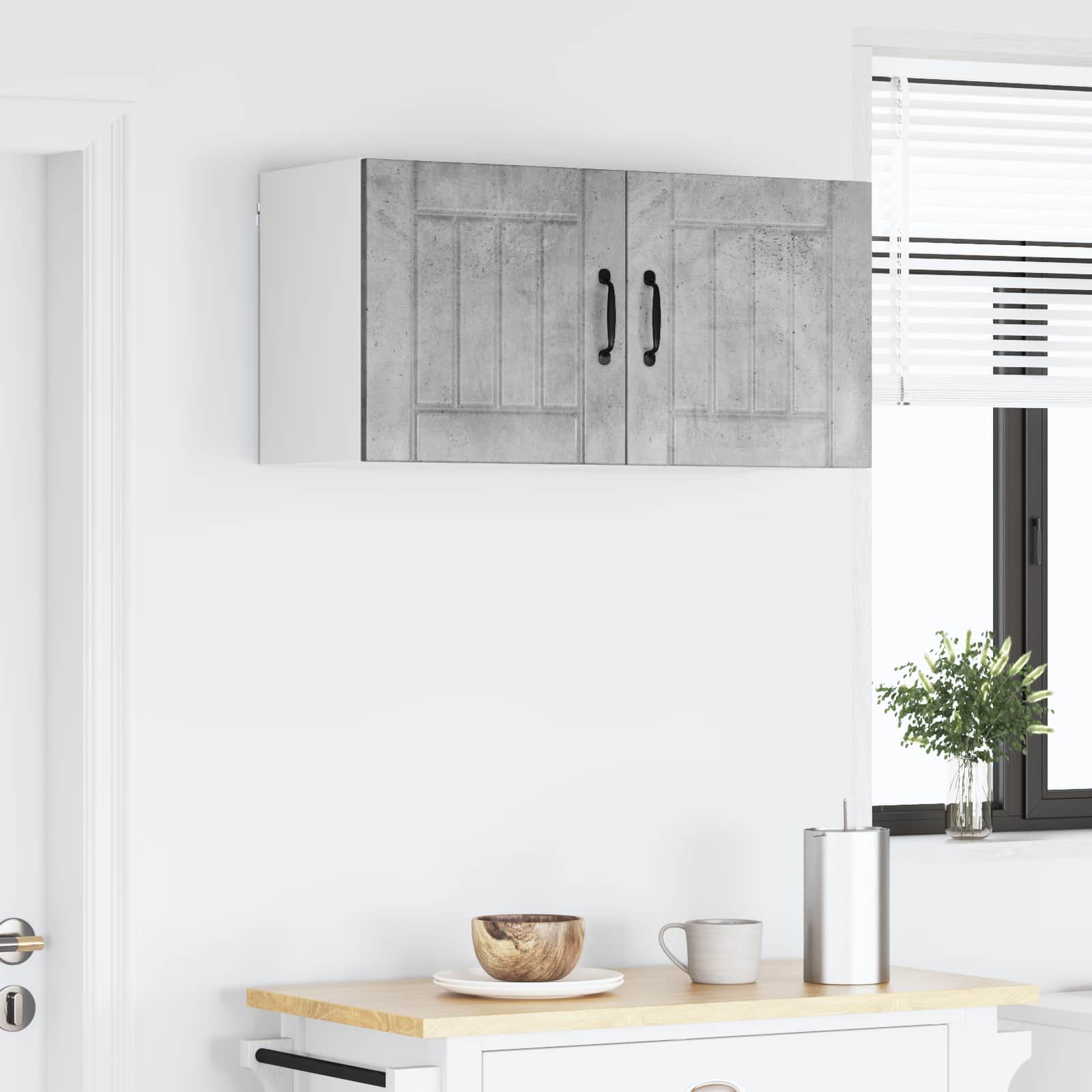 Ormar za Zid Lucca 2 pcs Betonska siva 40 x 31 x 40 cm