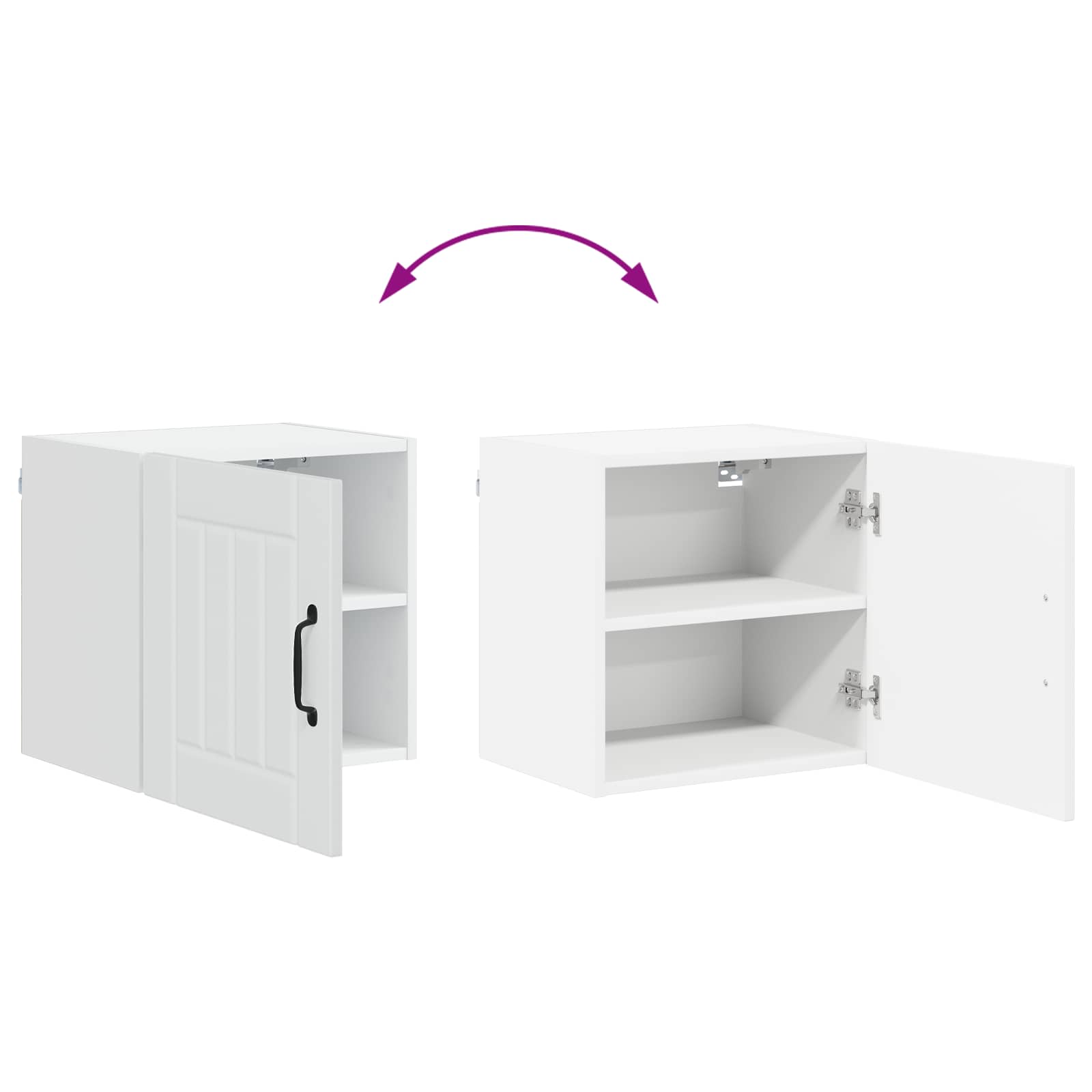 Ormar za Zid Lucca 2 pcs Bijela visokog sjaja 40 x 31 x 40 cm