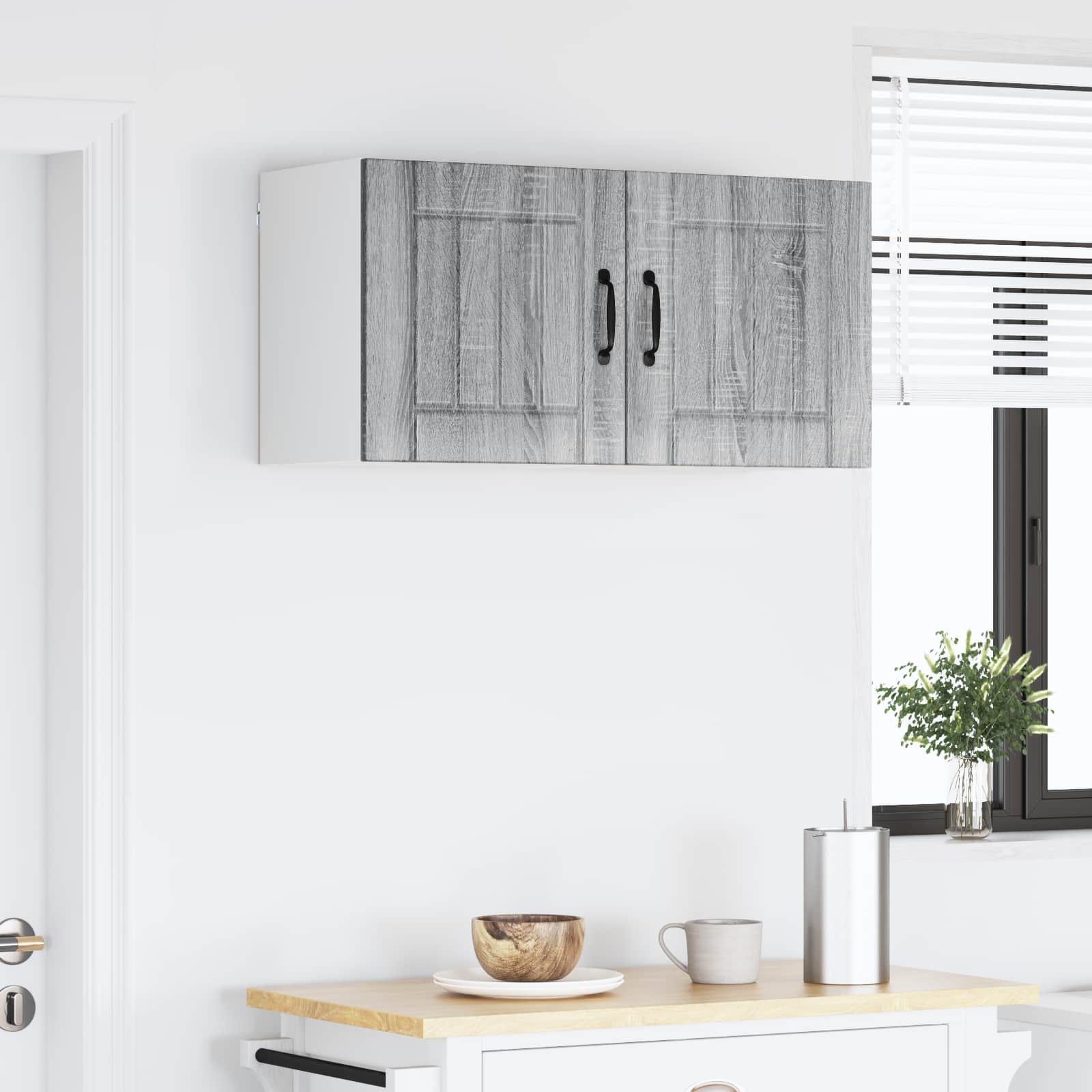 Ormar za Zid Lucca 2 pcs Siva sonoma 40 x 31 x 40 cm