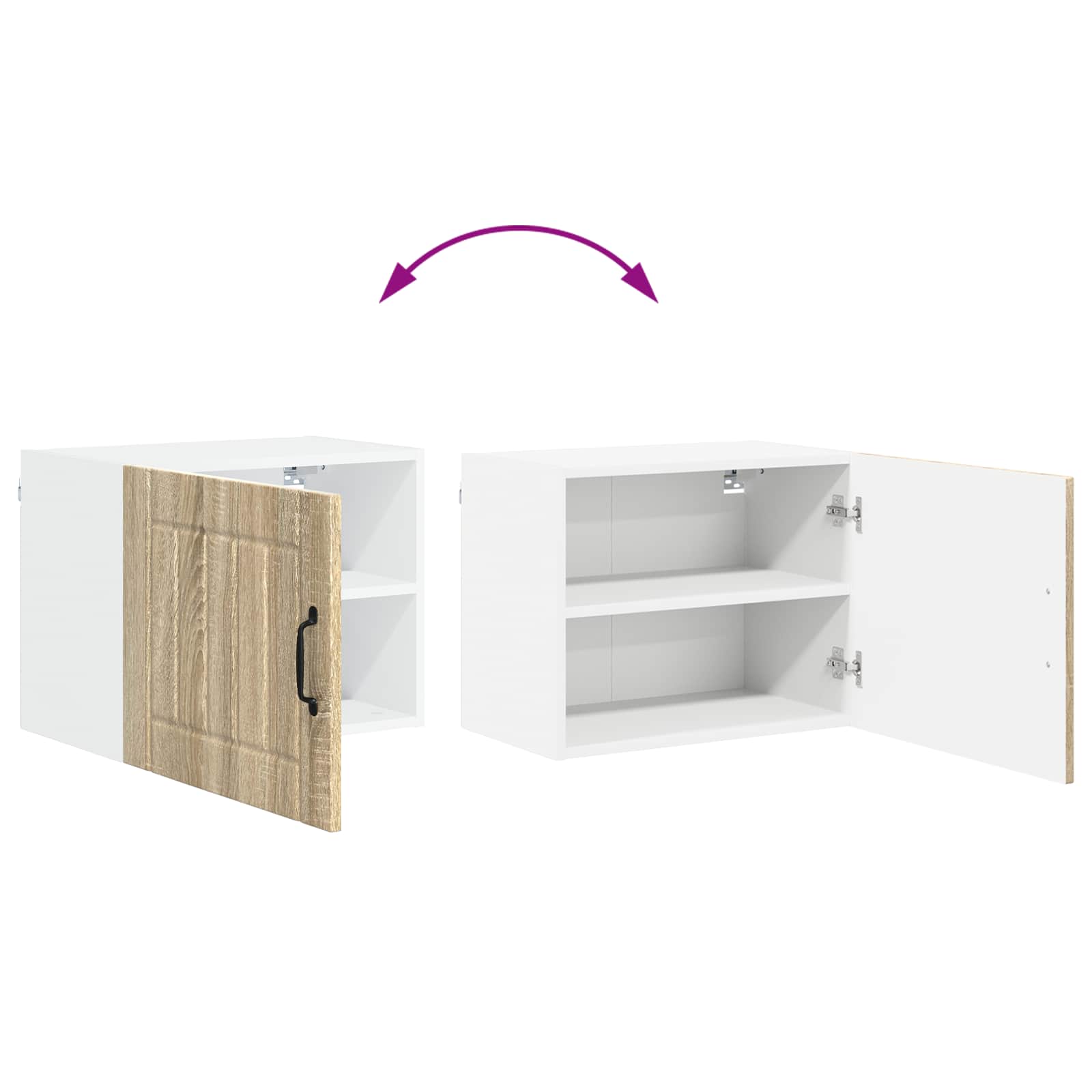 Ormar za Zid Lucca 2 pcs Hrast sonoma 50 x 31 x 40 cm