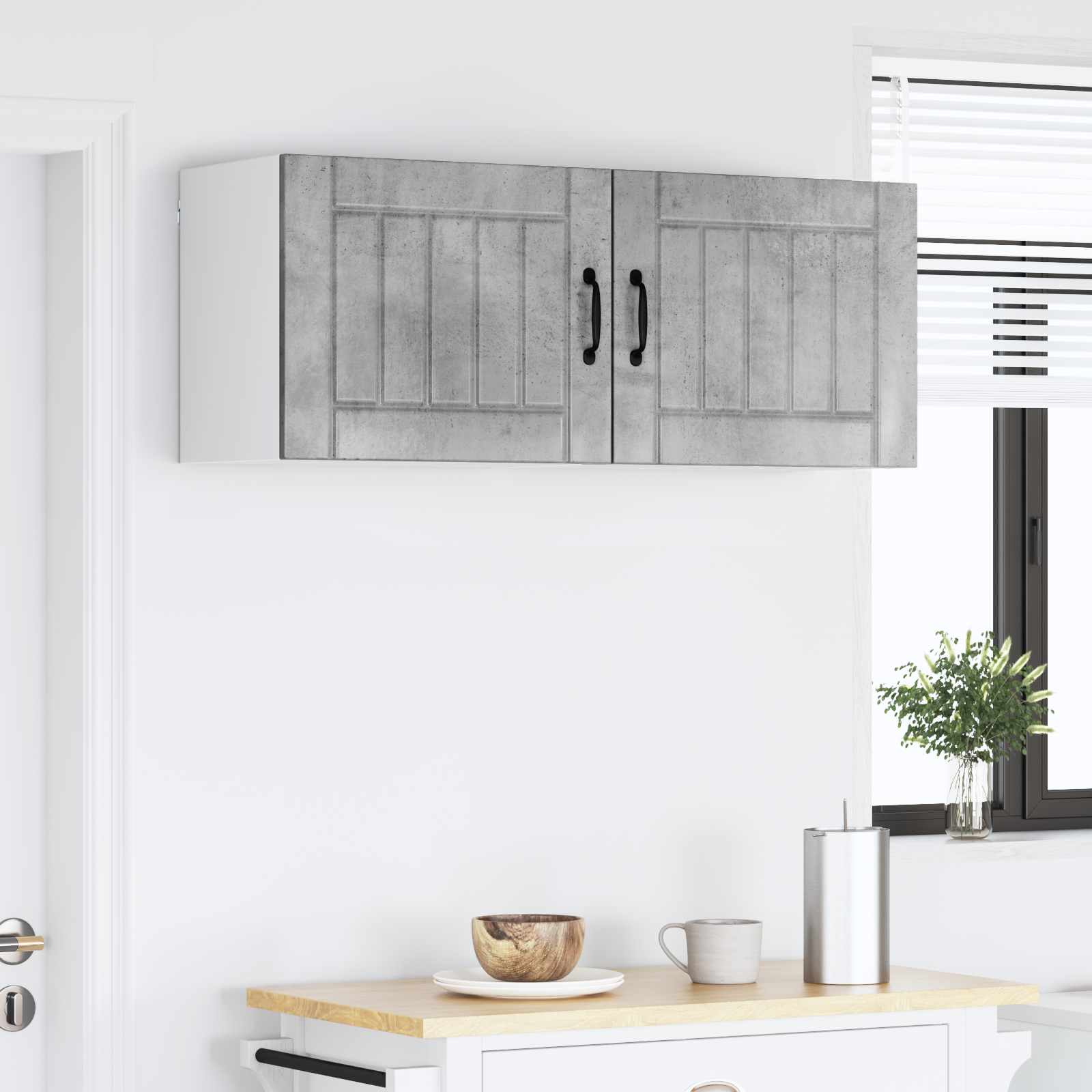 Ormar za Zid Lucca 2 pcs Betonska siva 50 x 31 x 40 cm