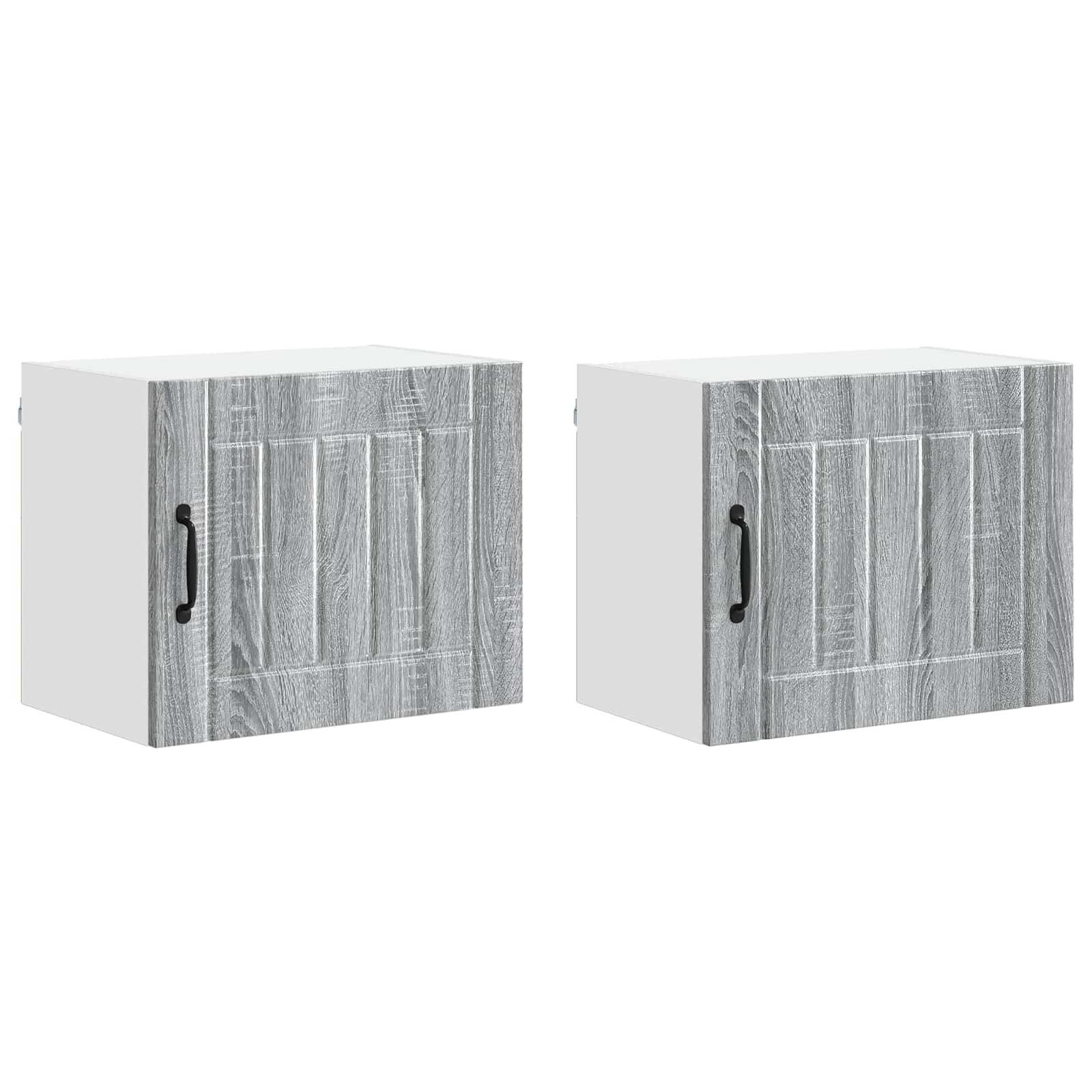 Ormar za Zid Lucca 2 pcs Siva sonoma 50 x 31 x 40 cm
