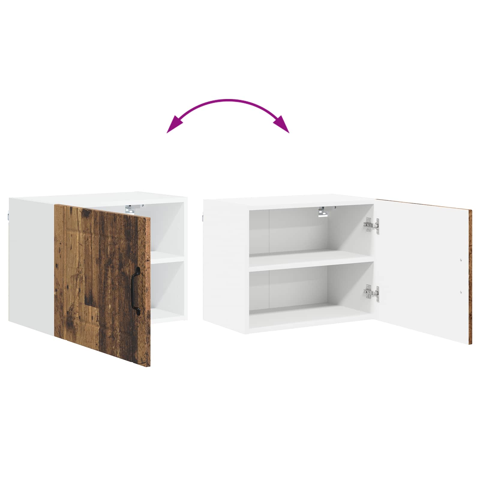 Ormar za Zid Lucca 2 pcs Staro drvo 50 x 31 x 40 cm