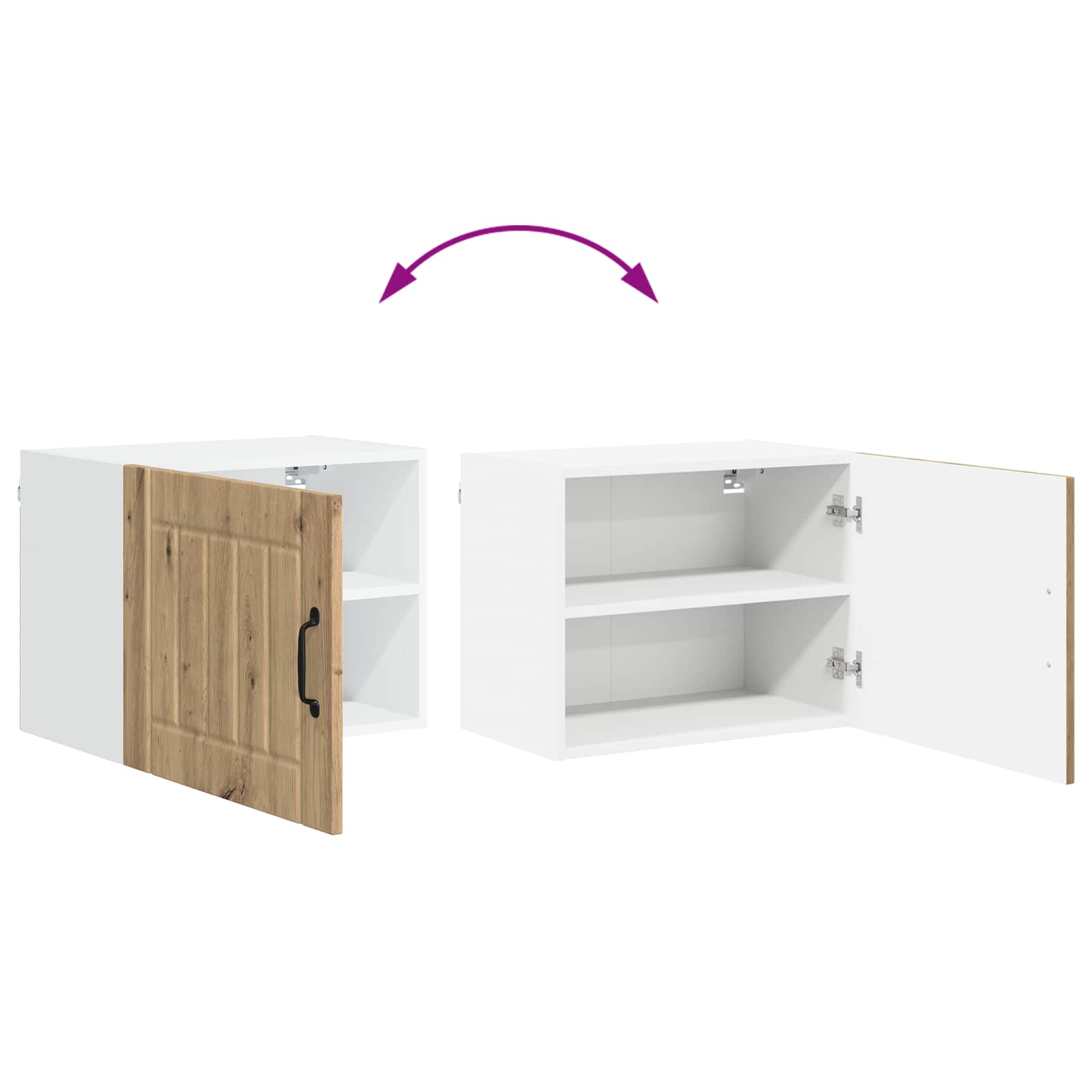 Ormar za Zid Lucca 2 pcs Hrast artisan 50 x 31 x 40 cm