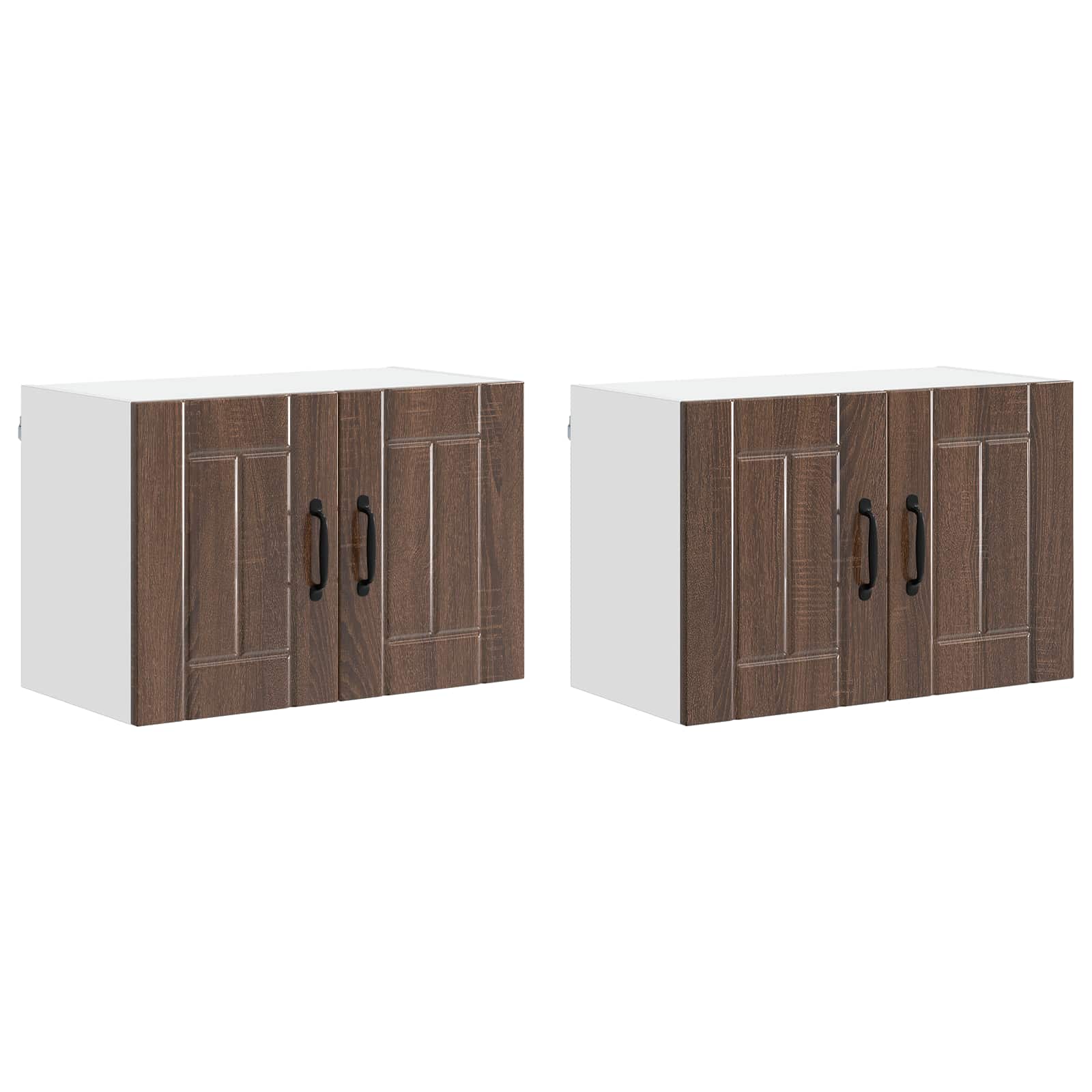 Ormar za Zid Lucca 2 pcs Smeđi hrast 60 x 31 x 40 cm