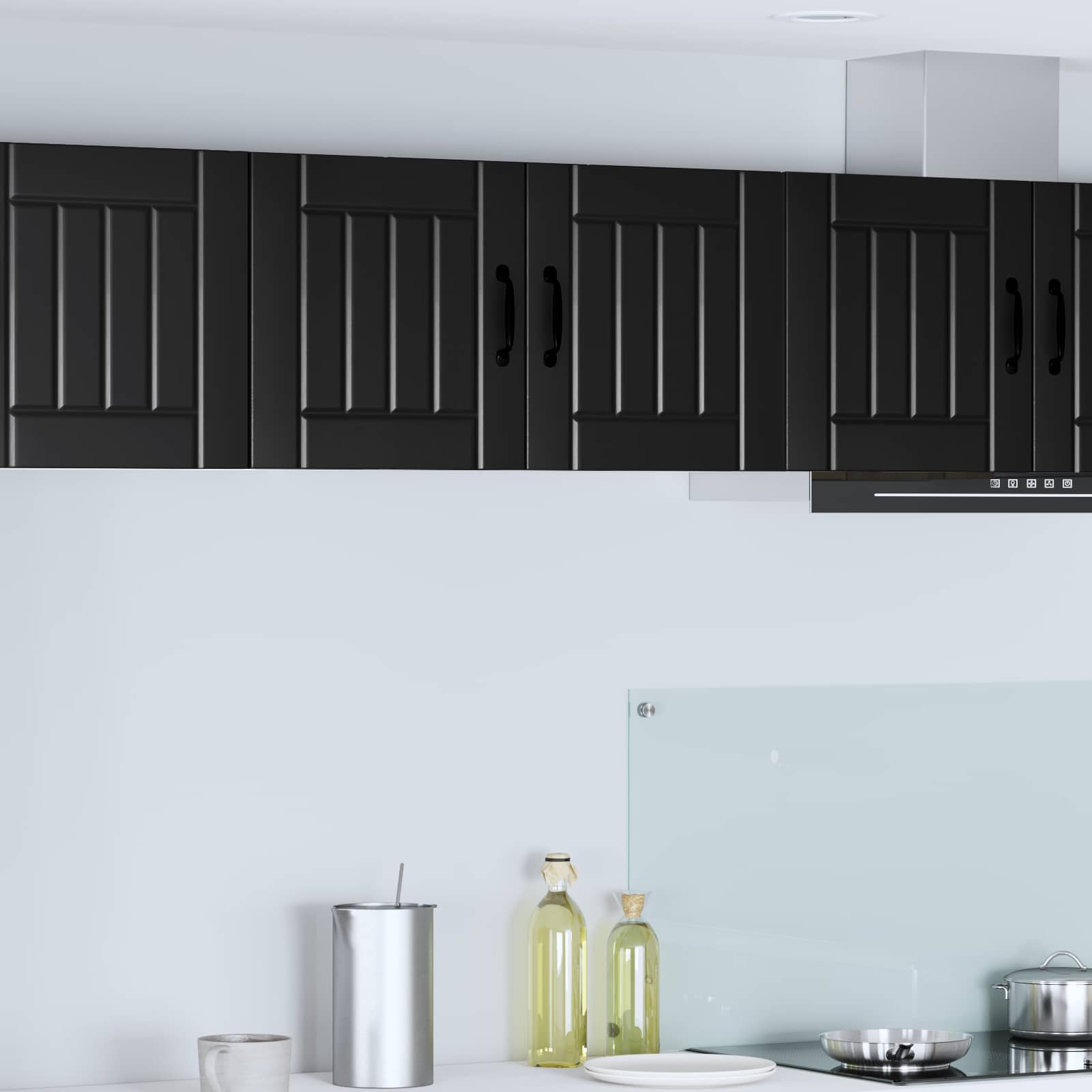 Ormar za Zid Lucca Crna 80 x 31 x 40 cm Konstruirano drvo
