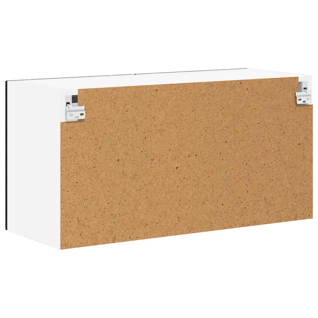 Zidni stakleni ormarić Lucca Crni hrast 80 x 31 x 40 cm